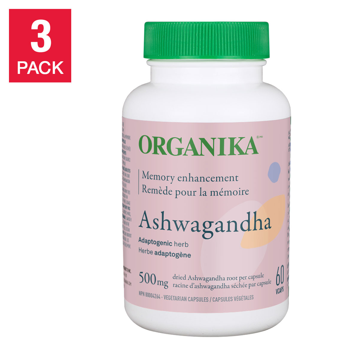 Organika Ashwagandha Sleep Aid 3 x 60 vegetarian capsules