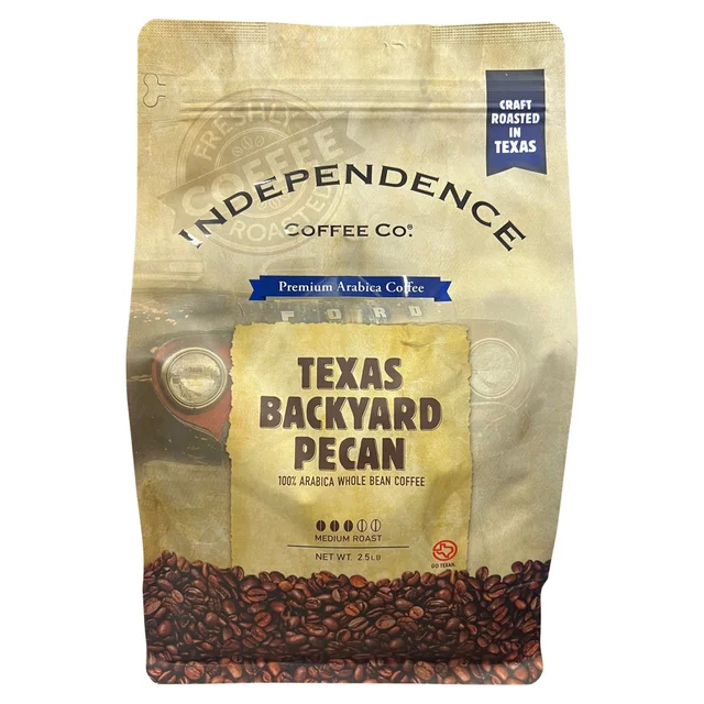 INDEPENDENCE COFFEE BACKYARD PECAN WHOLE BEAN 2.5 LB