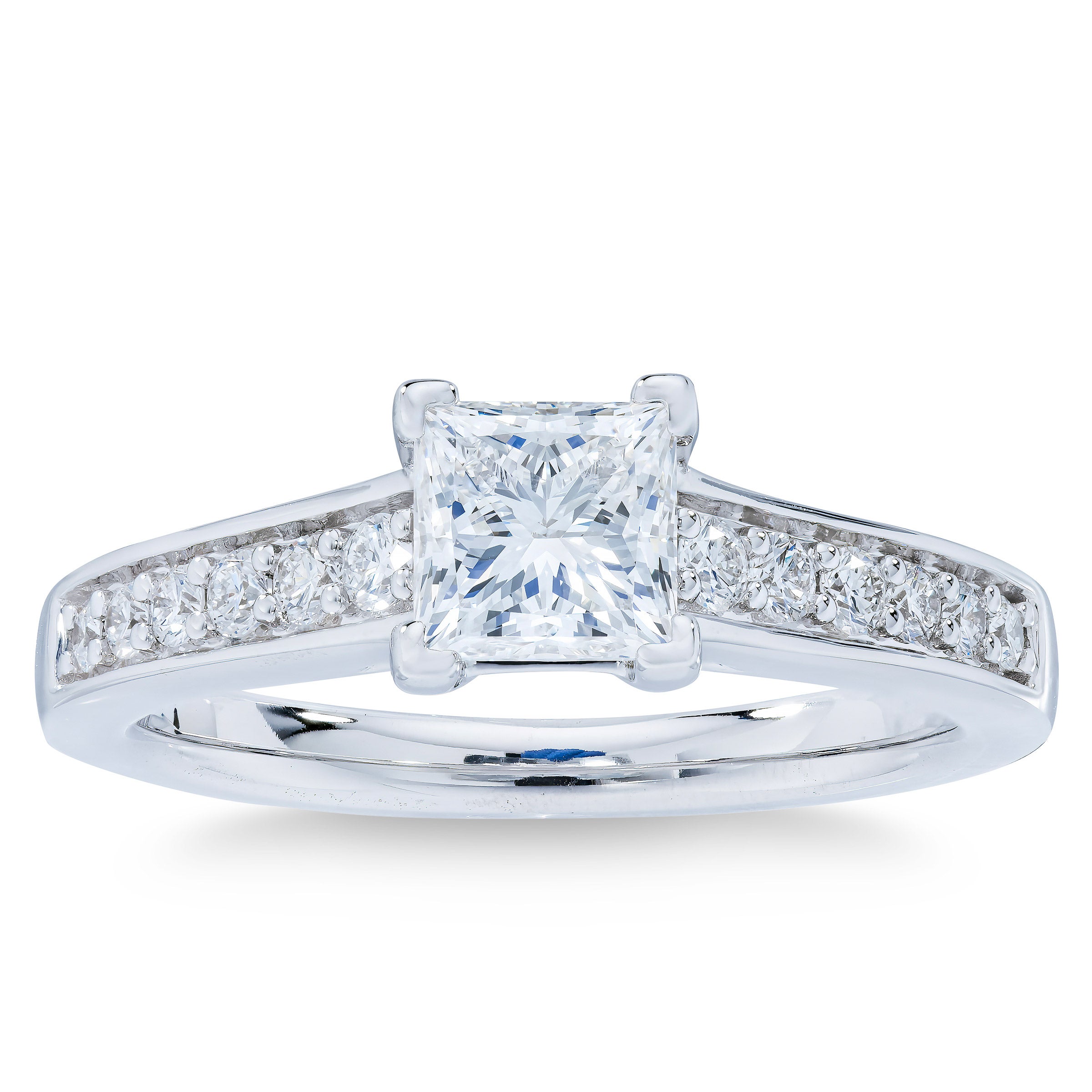 Princess Cut ctw VVS2 Clarity, G Color Diamond 14kt White