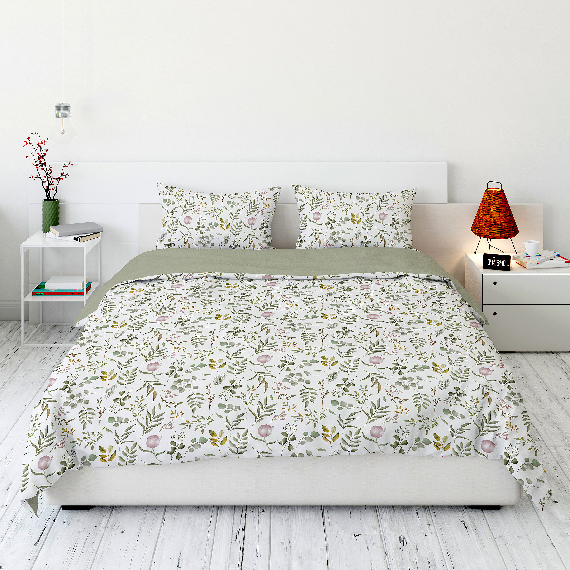 Swiss Collection 3-piece Reversible Duvet Cover Set