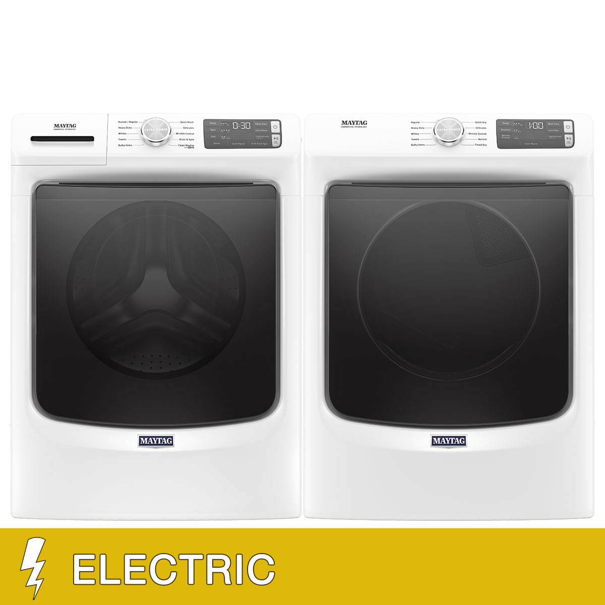 Maytag 4.5 cu. ft. Washer and 7.3 cu. ft. ELECTRIC Dryer with Advanced Moisture Sensing