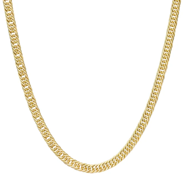 14KT YELLOW GOLD 18" MINI CURB LINK CHAIN MADE IN ITALY