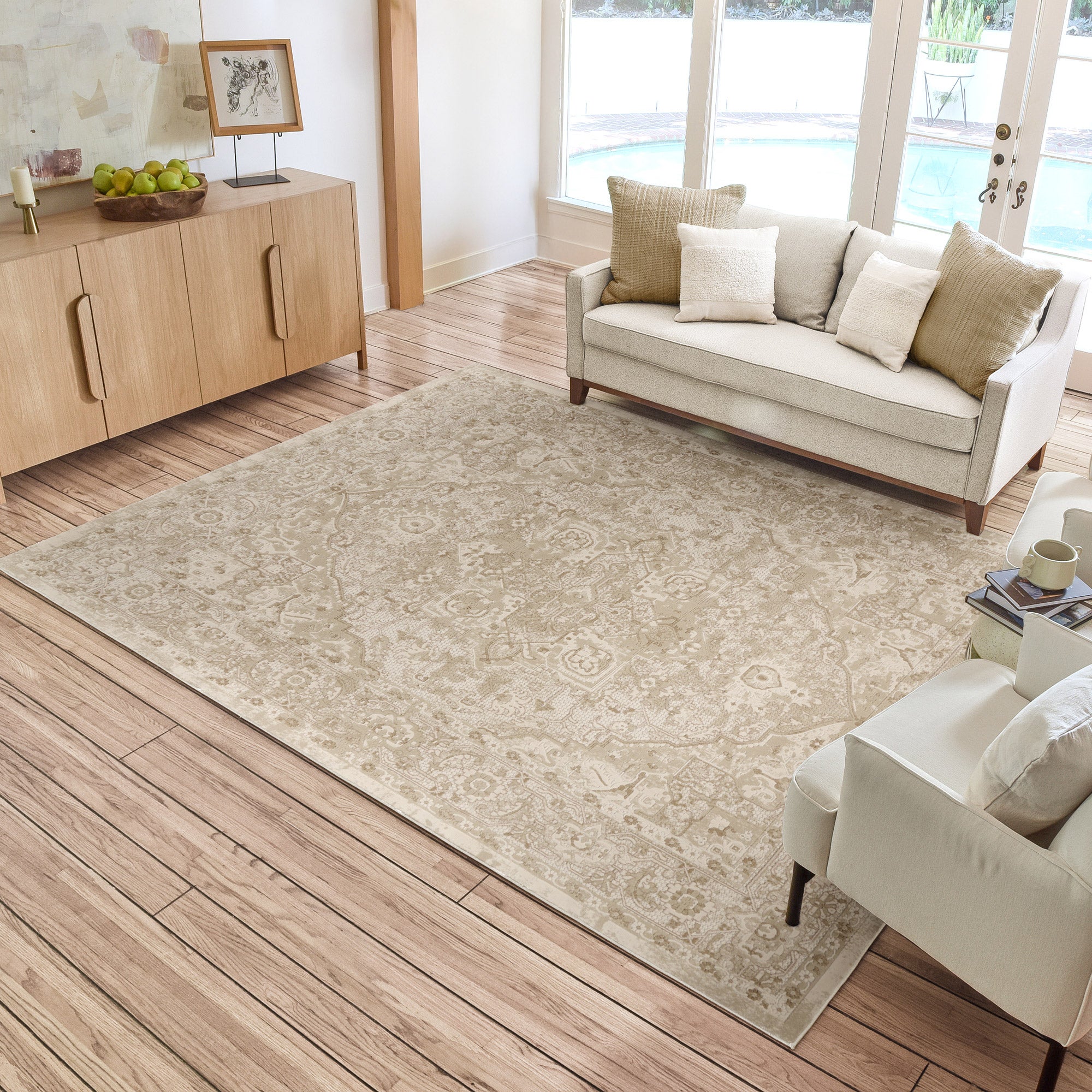 Helios Area Rug Collection, Nolan Beige 7'10" x 10'