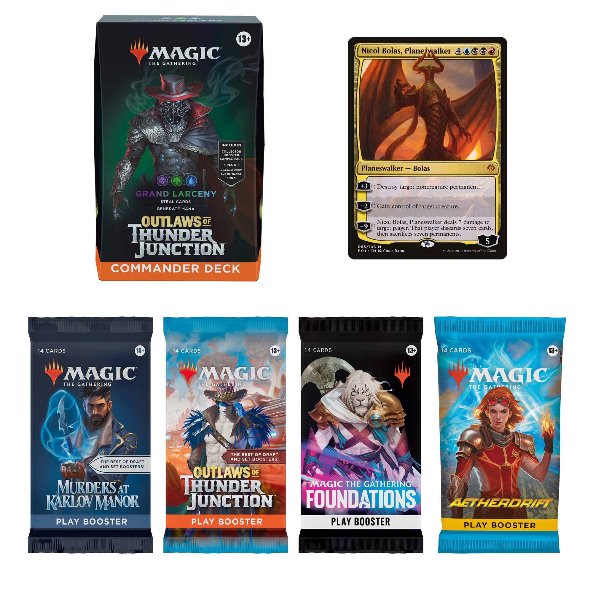Magic The Gathering Outlaws of Thunder Junction Deluxe Commander Kit – Grand Larceny