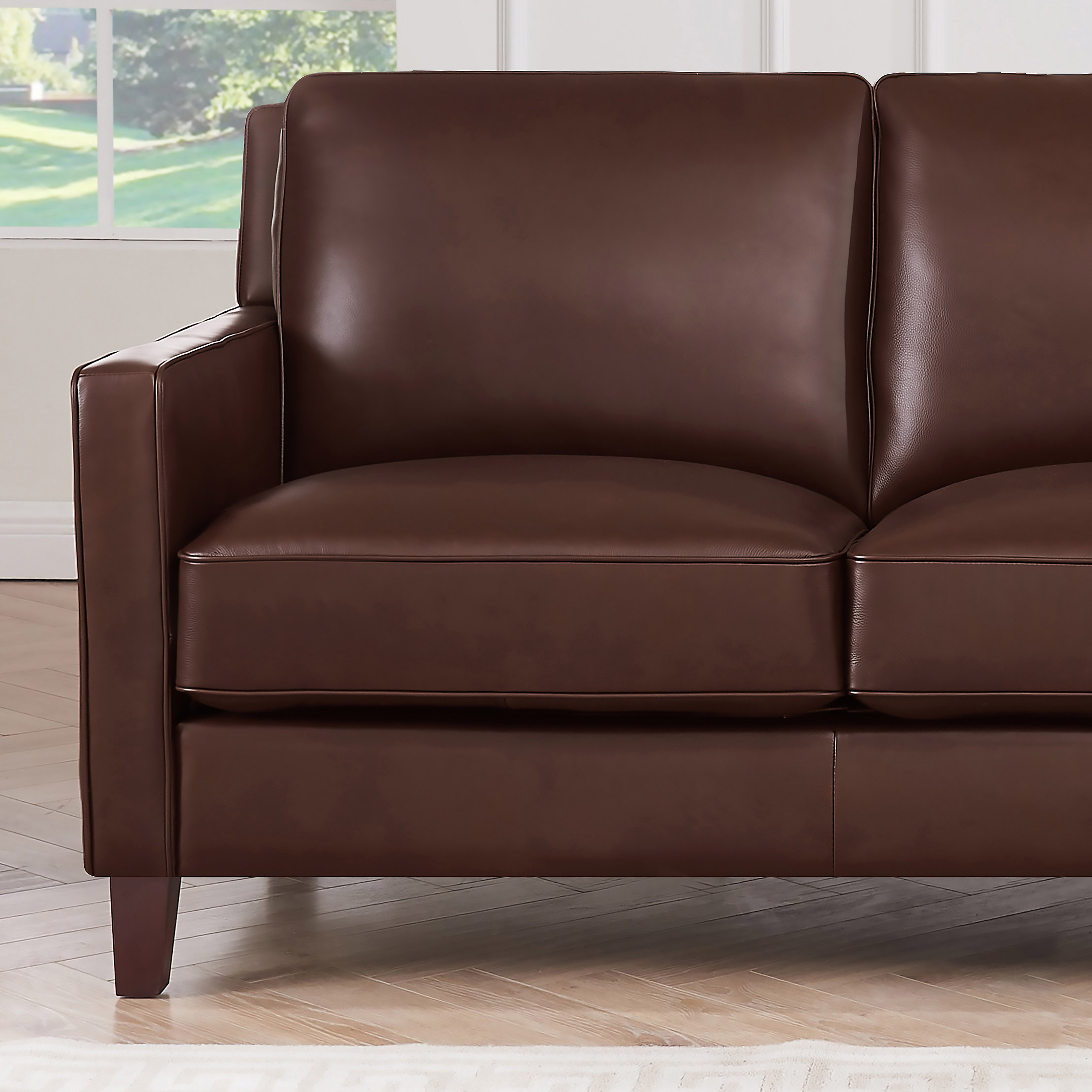 Prospera Home West Park Top-grain Leather Sofa and Loveseat | Costco
