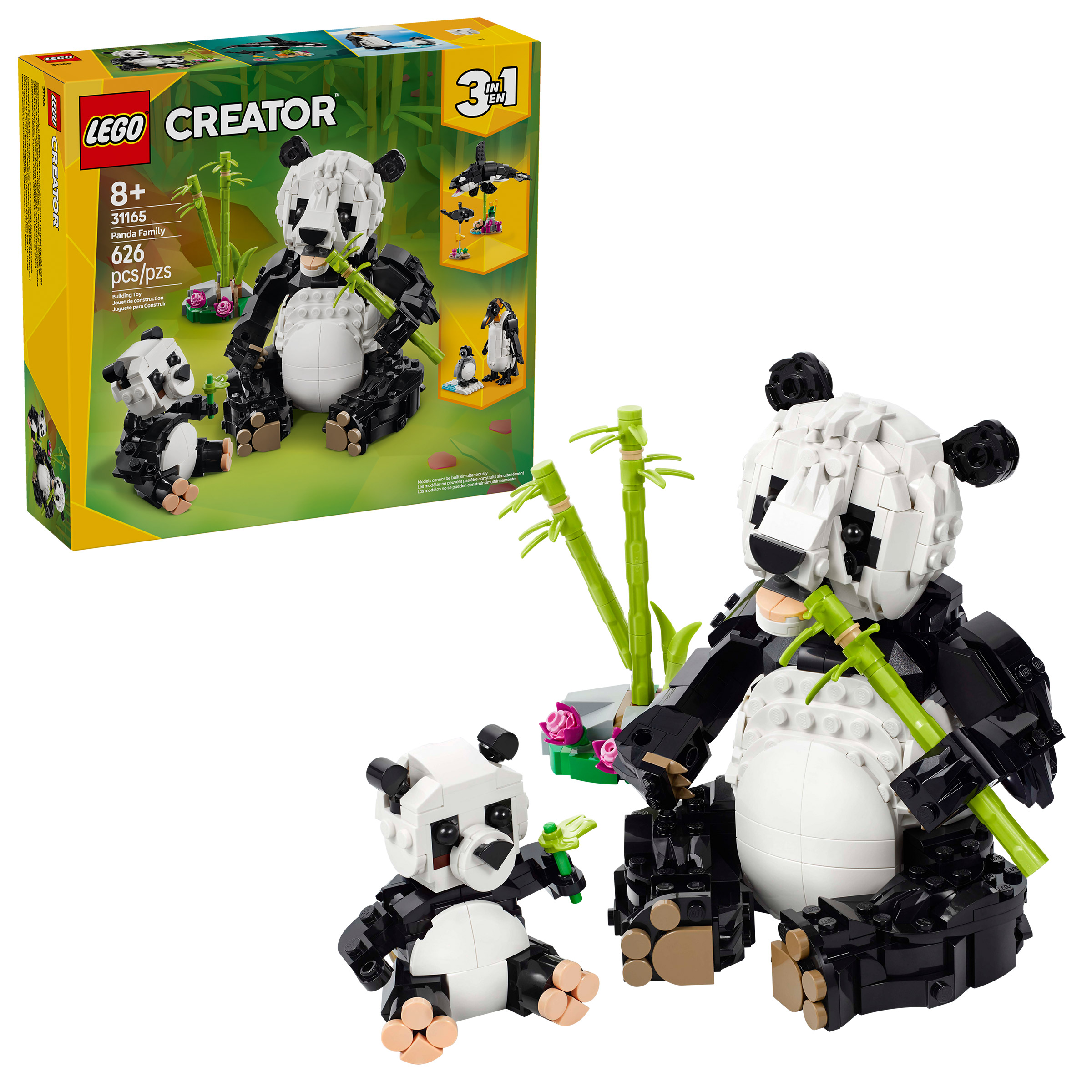 LEGO Creator 3 in 1 Wild Animals Panda Family Building Toy - 31165