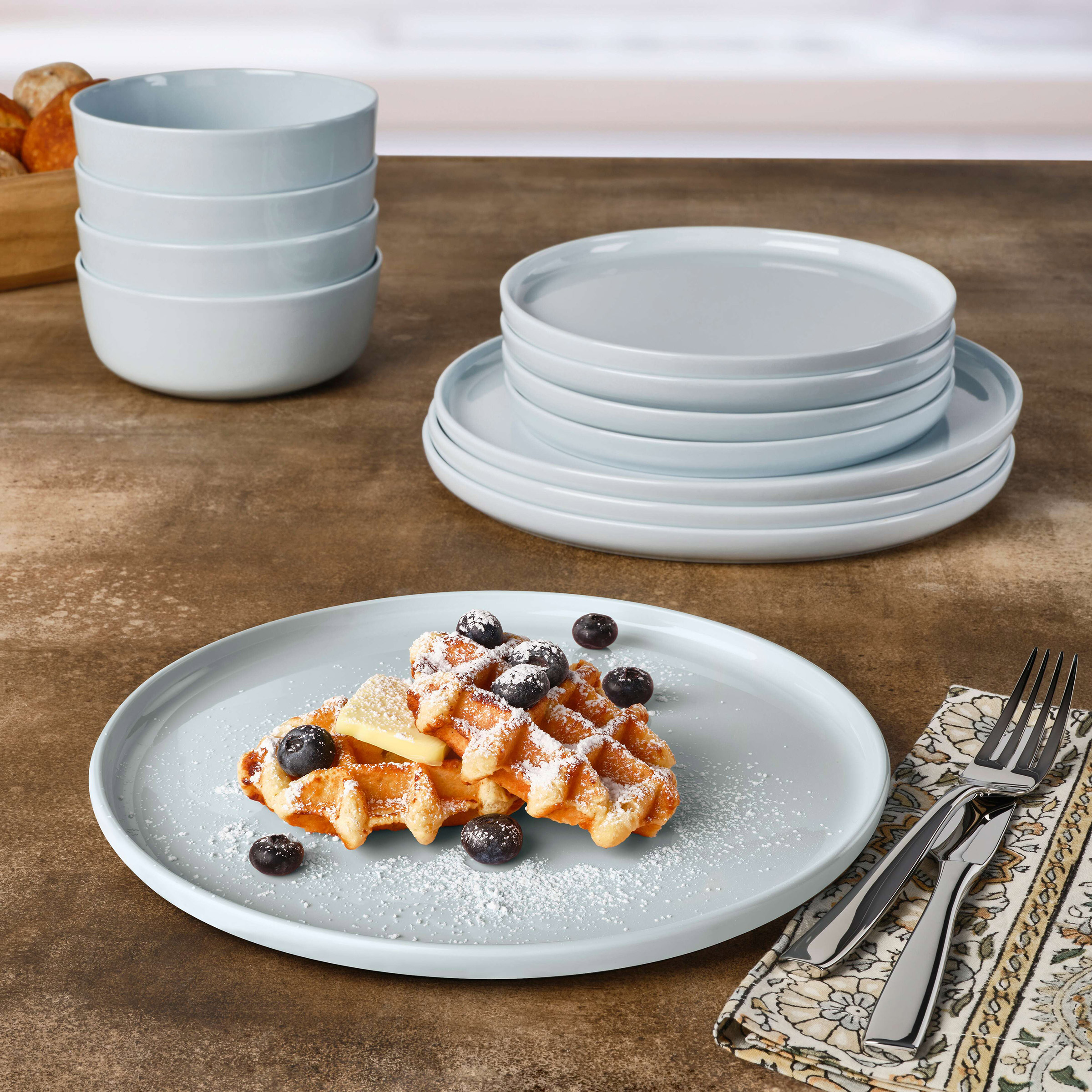Mikasa Samantha 12-Piece Color Bone China Dinnerware | Costco