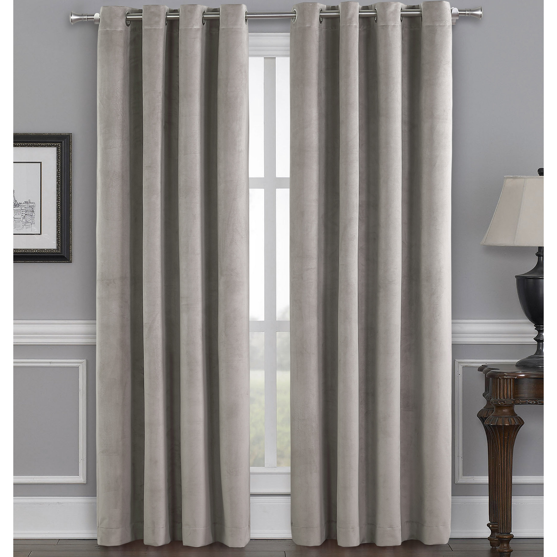 Total Blackout Velvet Window Curtain  2-pack