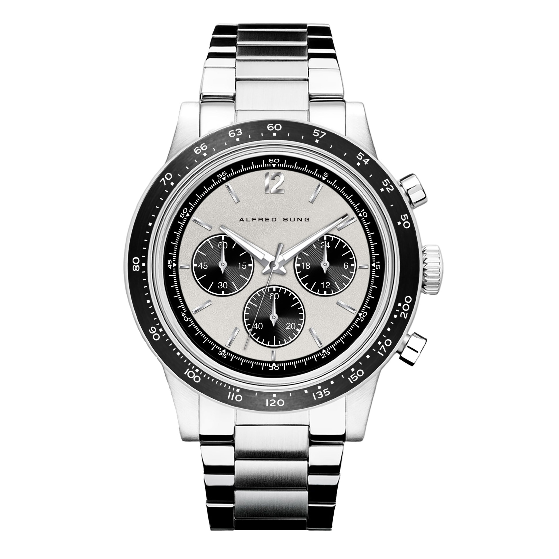 Alfred Sung Silver-tone Dial Men's Watch