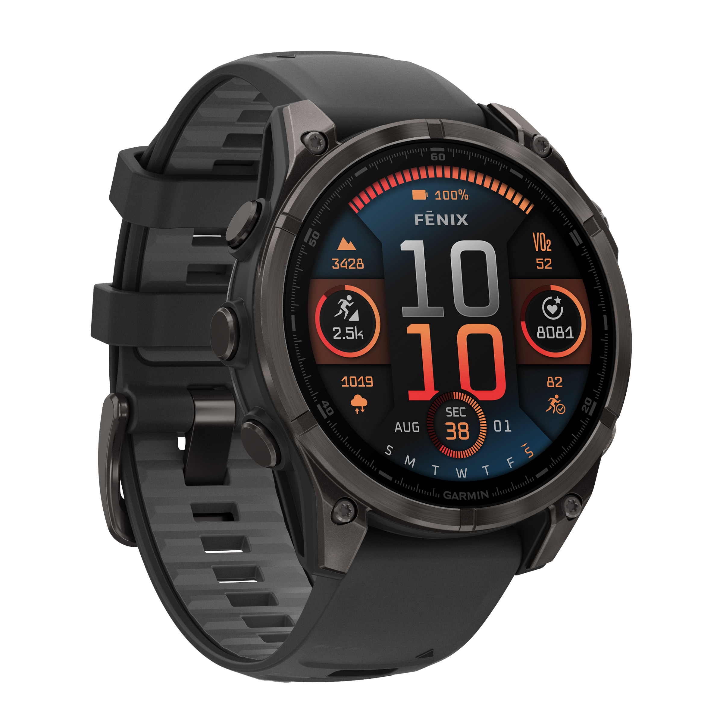 Garmin - Montre intelligente Fenix 8, comprend des câbles de chargement USB-C et USB-A