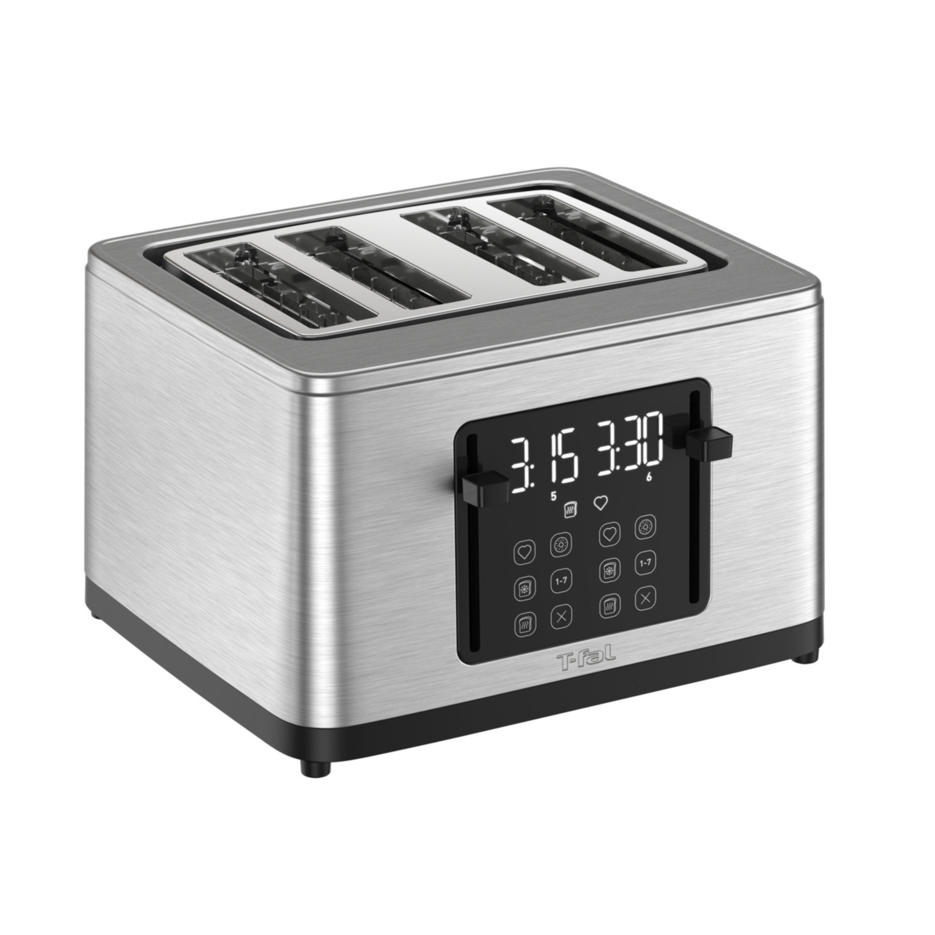 T-fal 4 Slice Digital Toaster, Stainless Steel