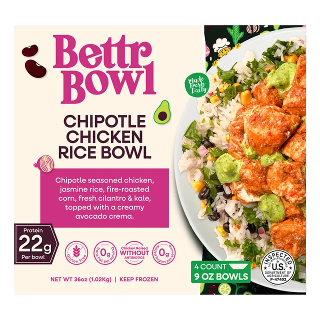 BETTR BOWL CHIPOTLE CHICKEN BOWL 4CT
