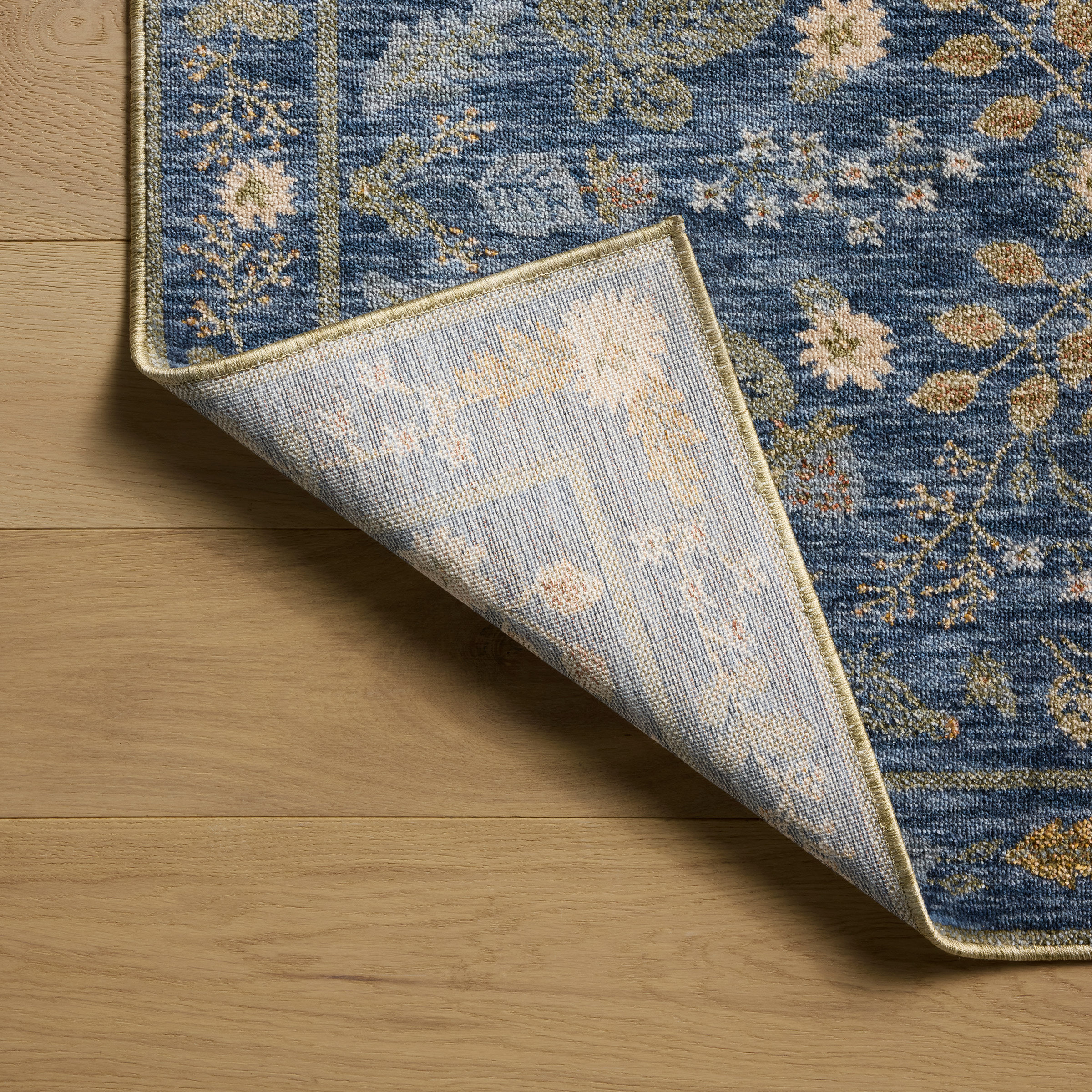 Rifle Paper Co. x Loloi Figaro Runner Rug, Blue, 1'11
