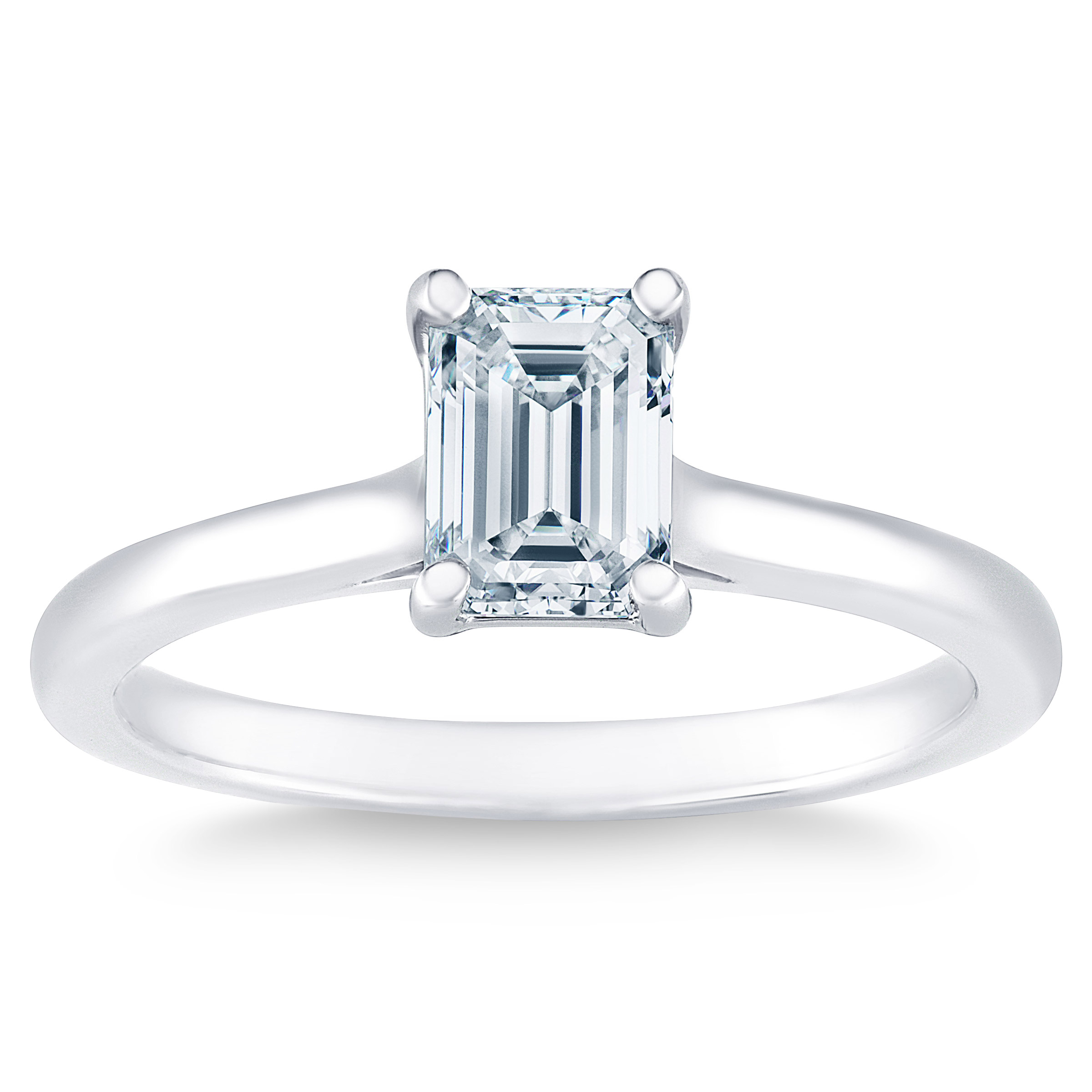 1.00 ct Emerald Cut, Clarity VVS2, Colour H, Solitaire Diamond Ring
