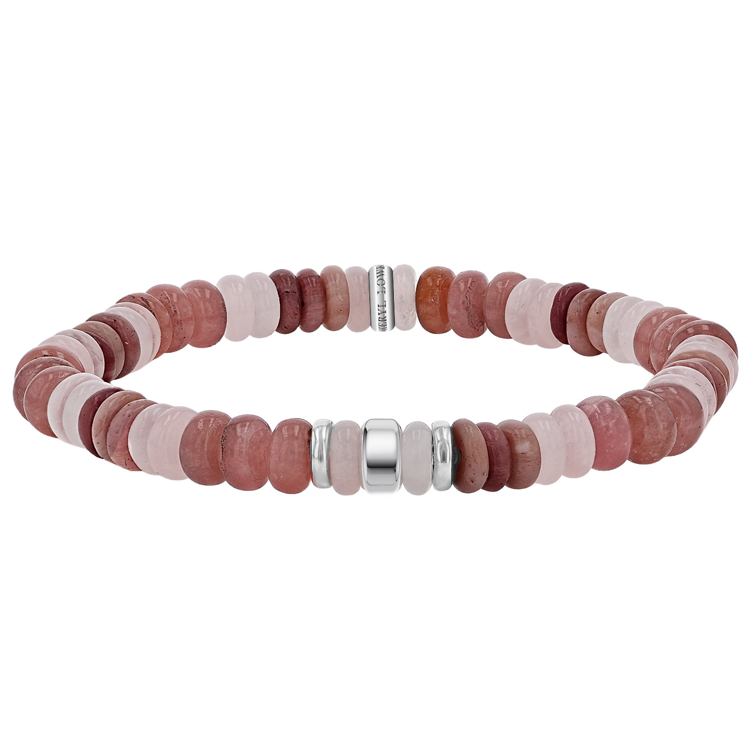 Sheryl Lowe Pink Mixed Beaded Bracelet with Smooth Rondelle Accent
