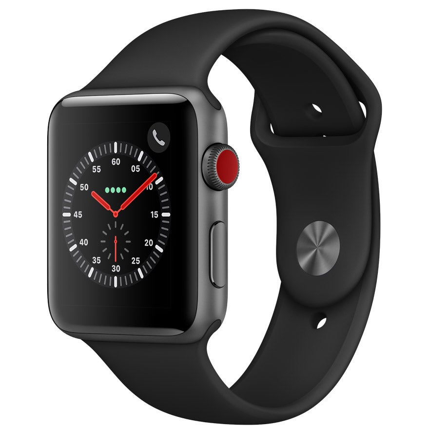 Apple Watch Series 3 GPS + Cellular with Black Sport Band - 42mm