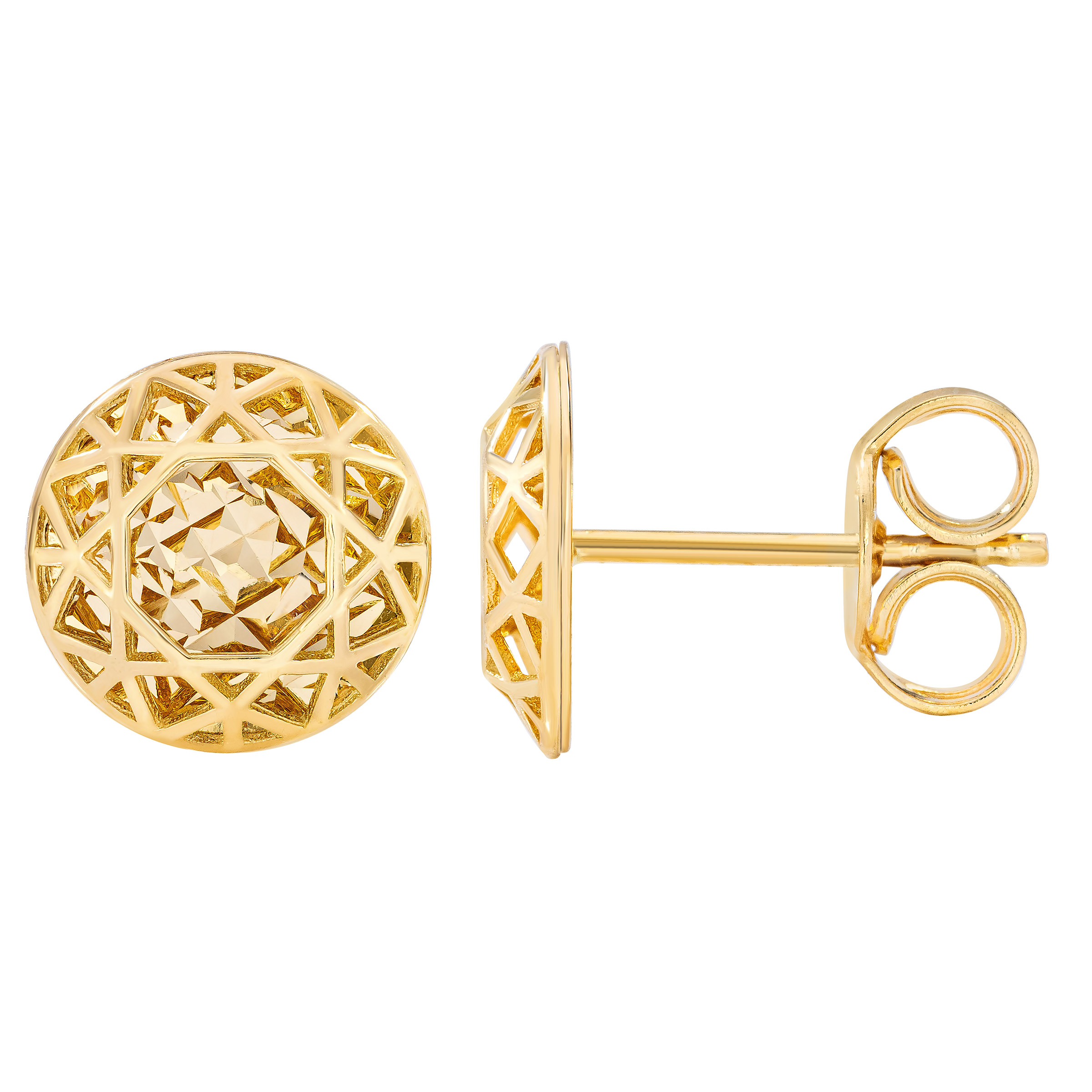 Makeup Bridal Jewellery For Round Face Shape 14kt Yellow Gold - Main Image