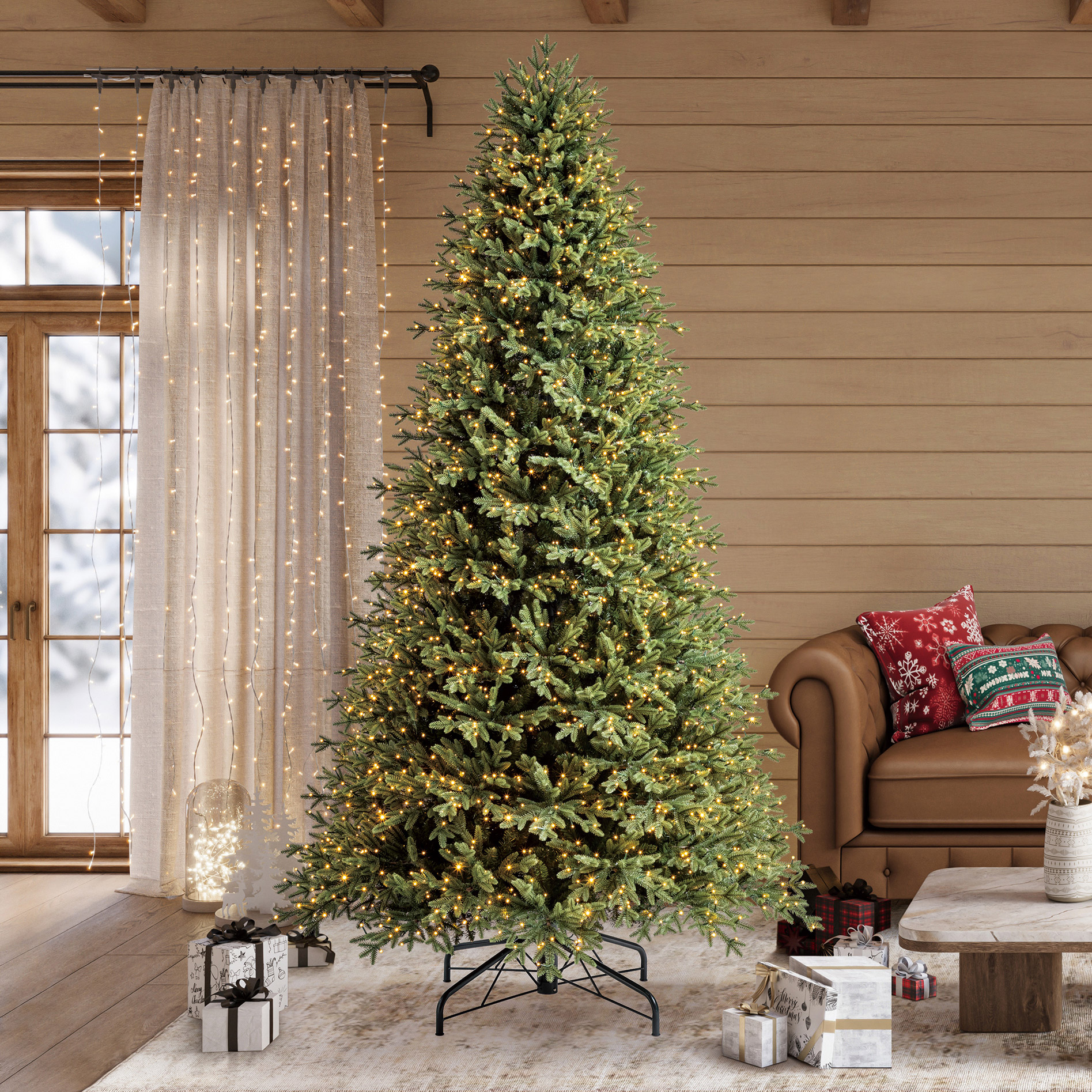 9' Pre-lit Radiant Micro LED with Twinkle Artificial Christmas Tree | Costco