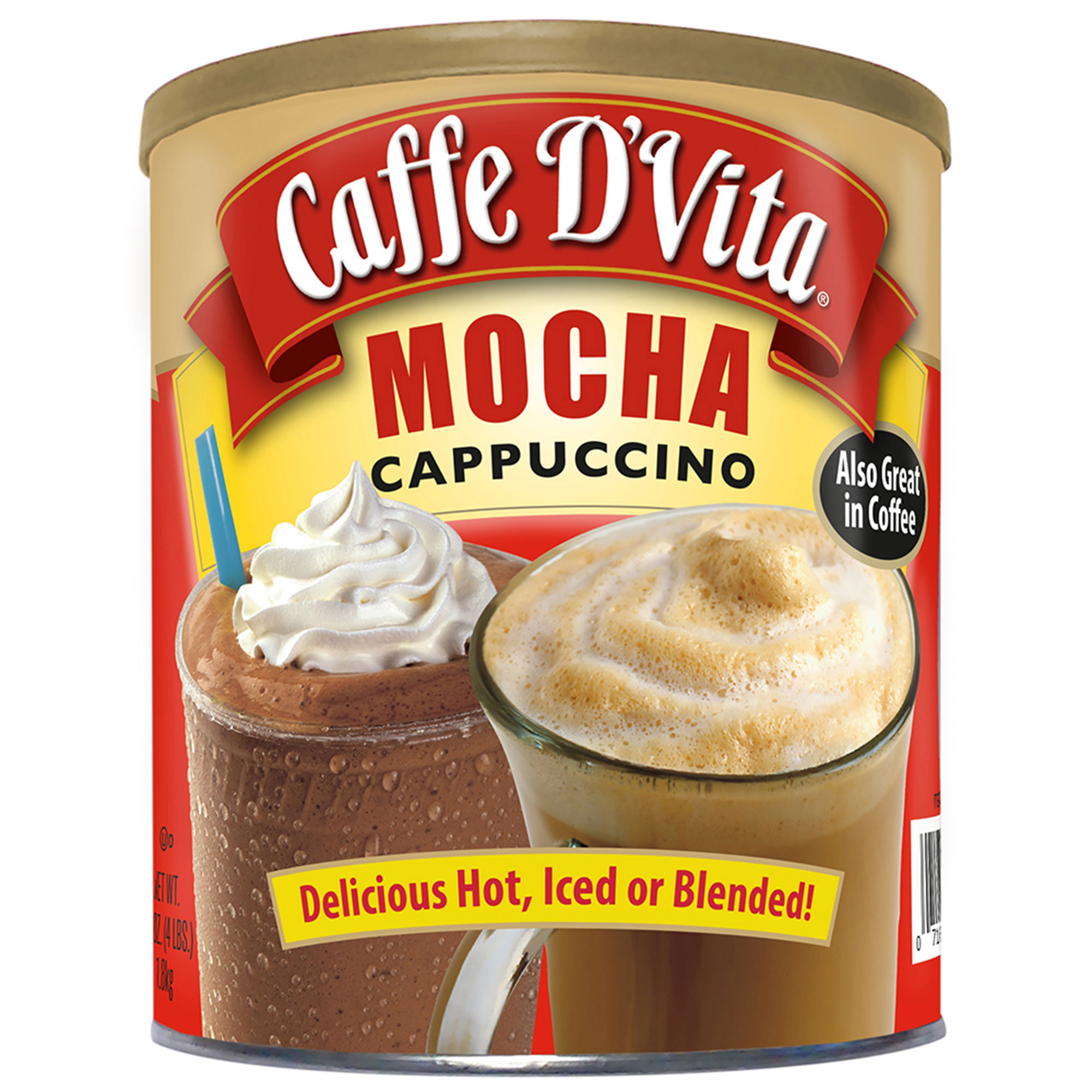 Caffe D'Vita  Instant Mocha Cappuccino  4 lbs