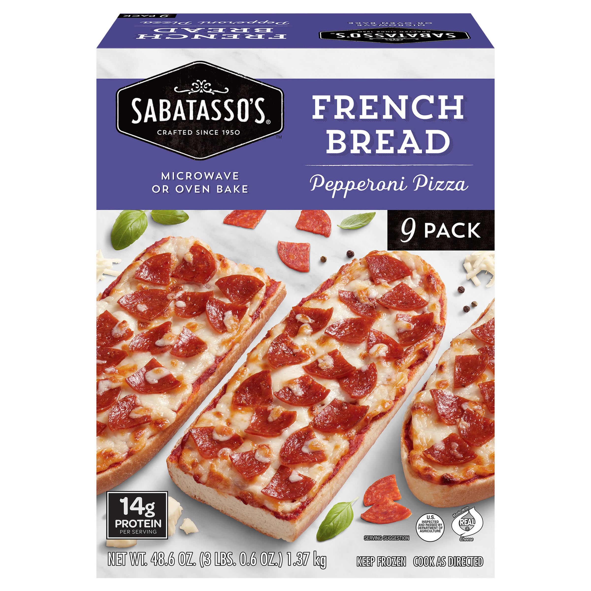 Sabatasso's French Bread, Pepperoni Pizza, 9-count | Costco