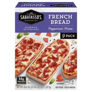 Sabatasso's French Bread, Pepperoni Pizza, 9-count