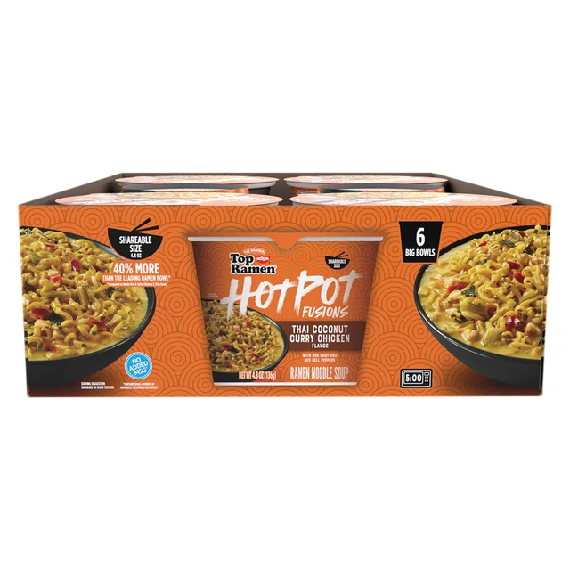 NISSIN CUP NOODLES THAI CHICKEN CURRY 6/4.8 OZ 91.8LBS)