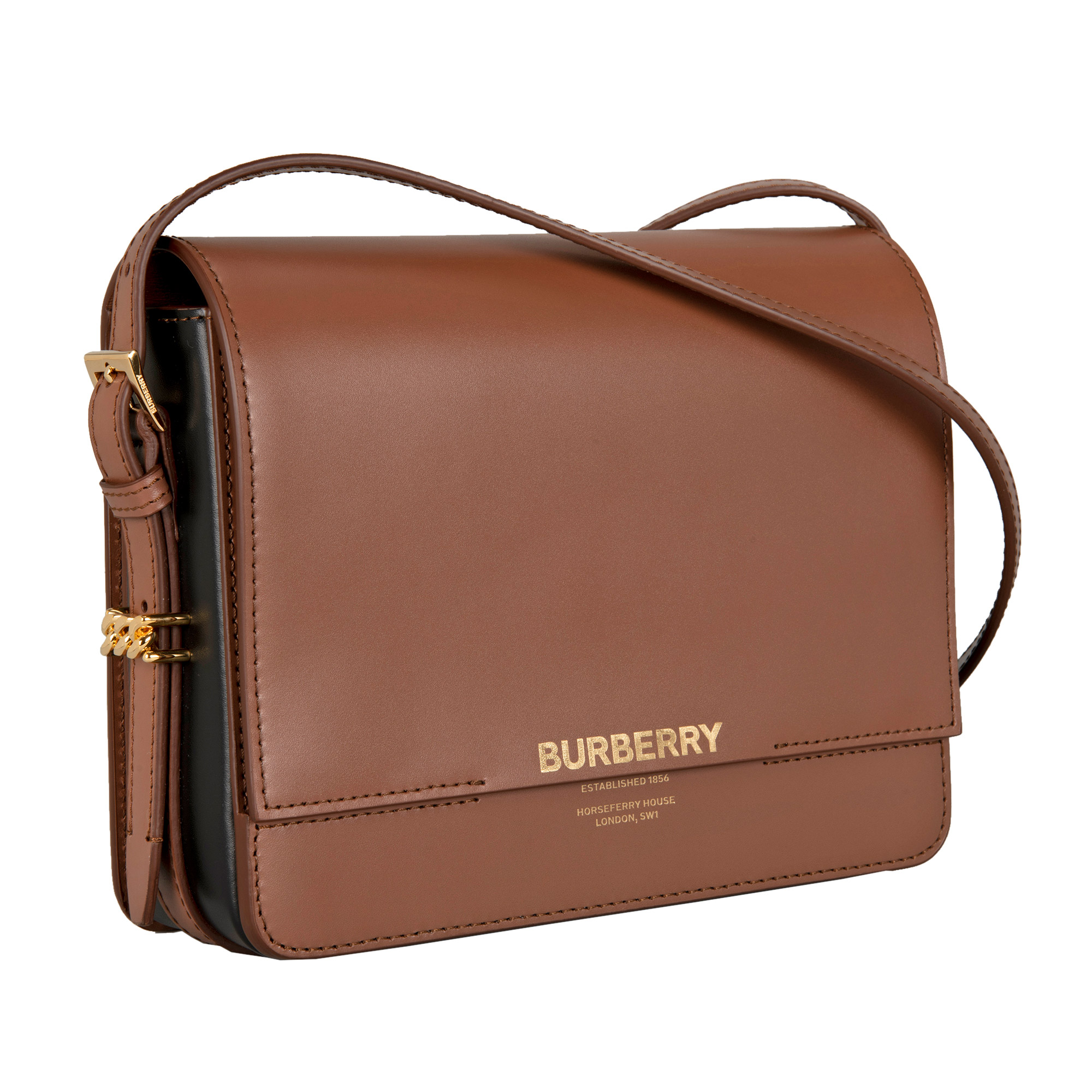 Burberry Grace Leather Shoulder Bag, Brown | Costco
