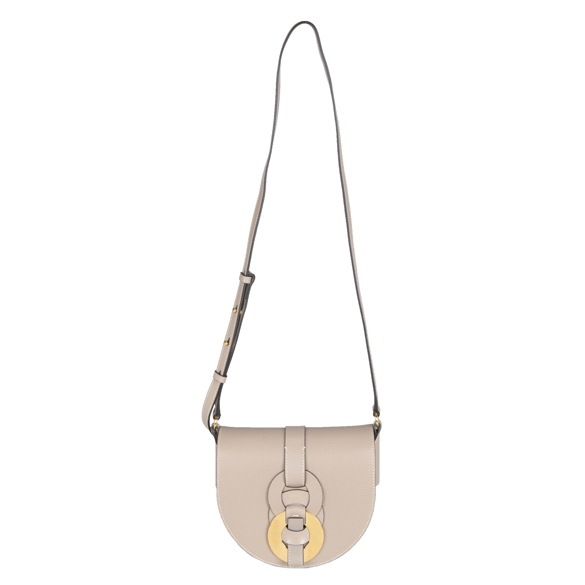 Chloe クロエ　DARRYL ダリル　グレー　ショルダーバッグ Chloe Darryl Leather Saddle Bag, Gray | Costco