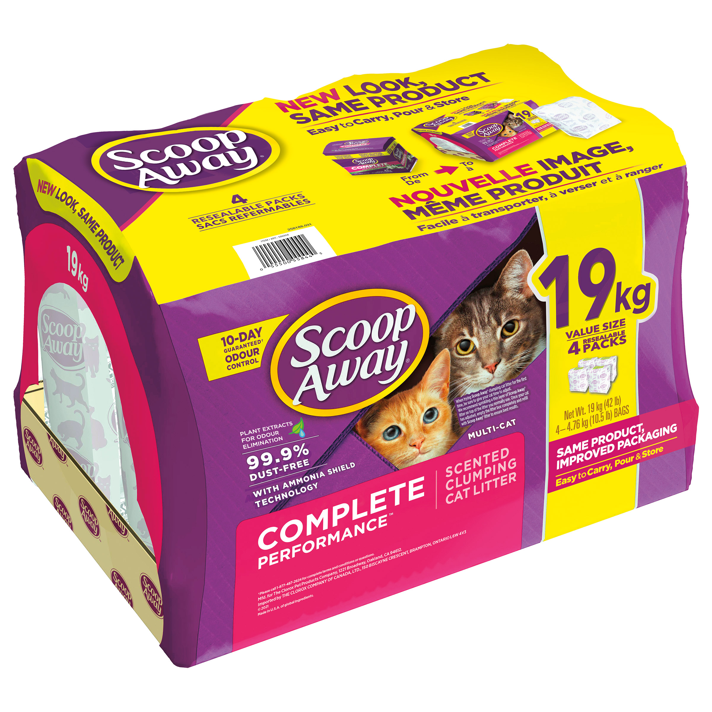 Scoop Away Complete Performance Clumping Cat Litter, Scented, 42 Pounds (19 kg)