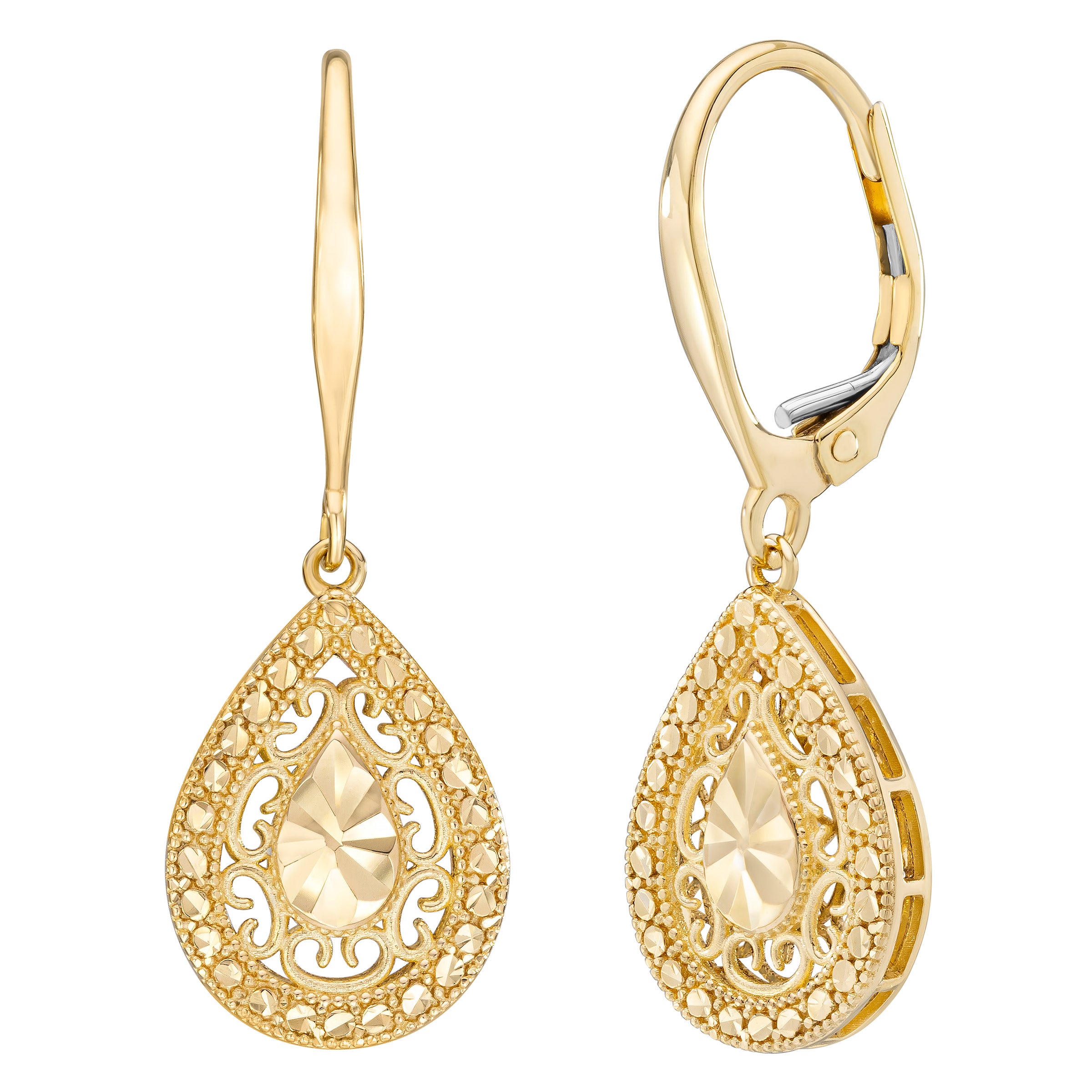 14kt Yellow Gold Pear Drop Earrings | Costco