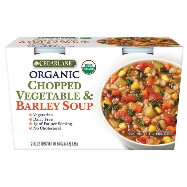 Cedar Lane Organic Chopped Vegetable & Barley Soup, 32 oz, 2-count