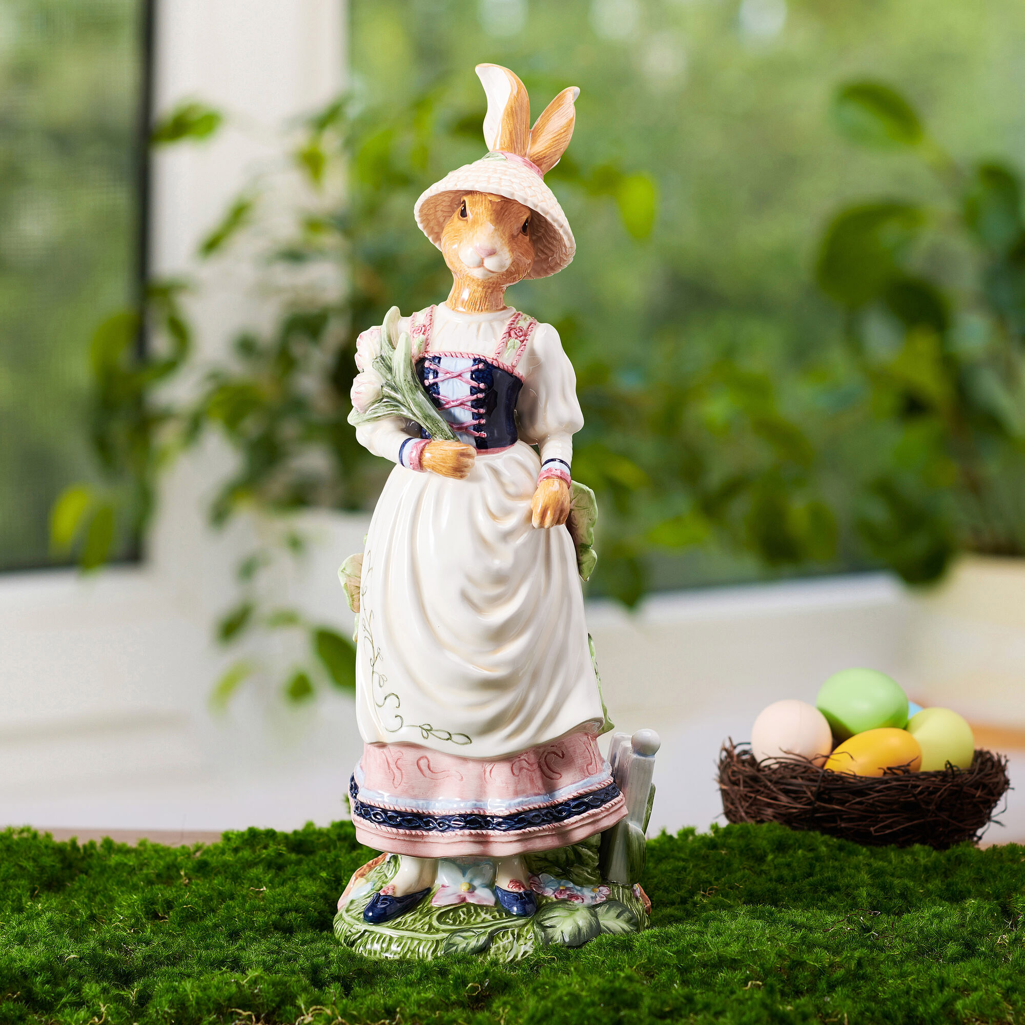 Fitz and Floyd Jardin 17.25” Female Rabbit Figurine