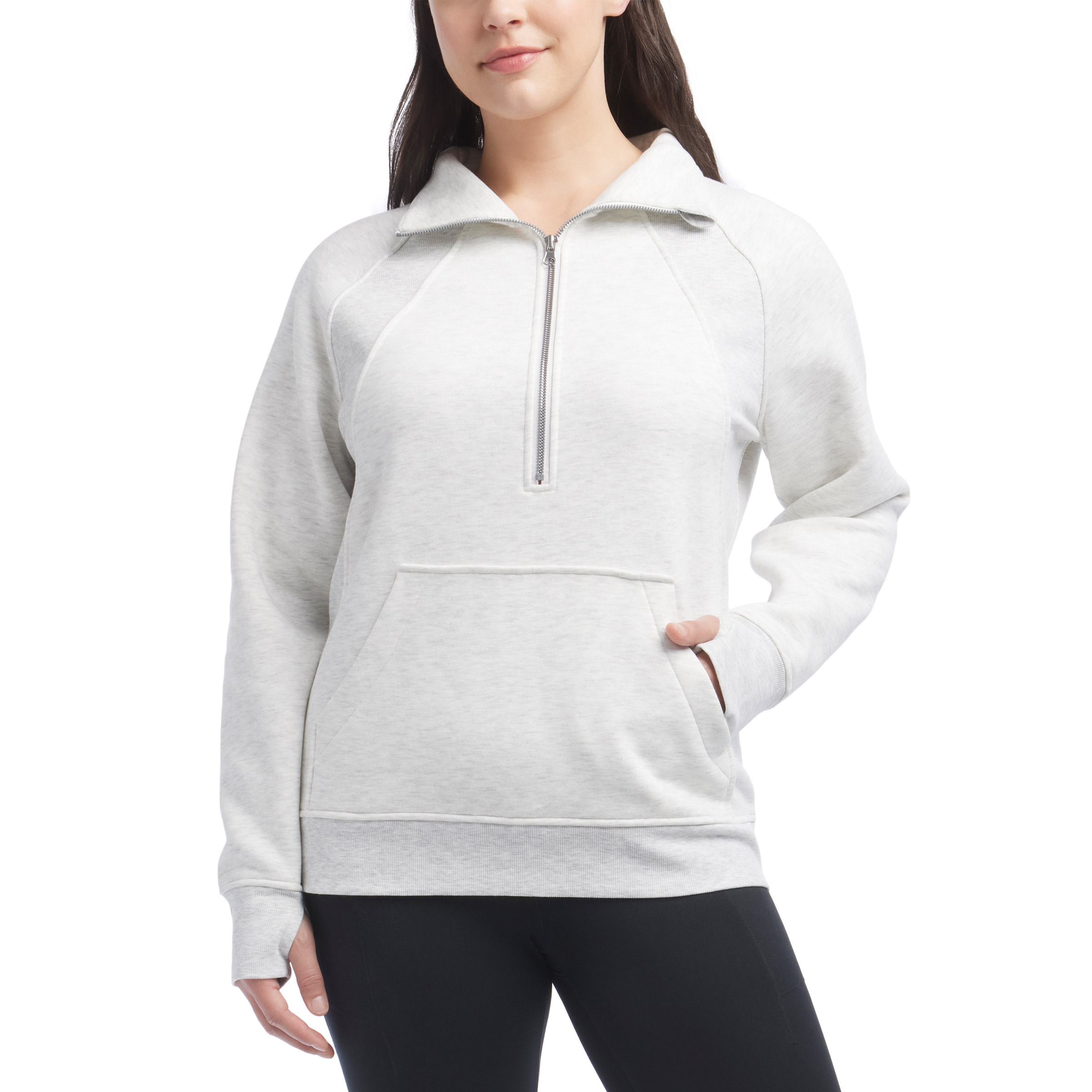 Danskin Women's Oversized Half Zip Funnel Neck