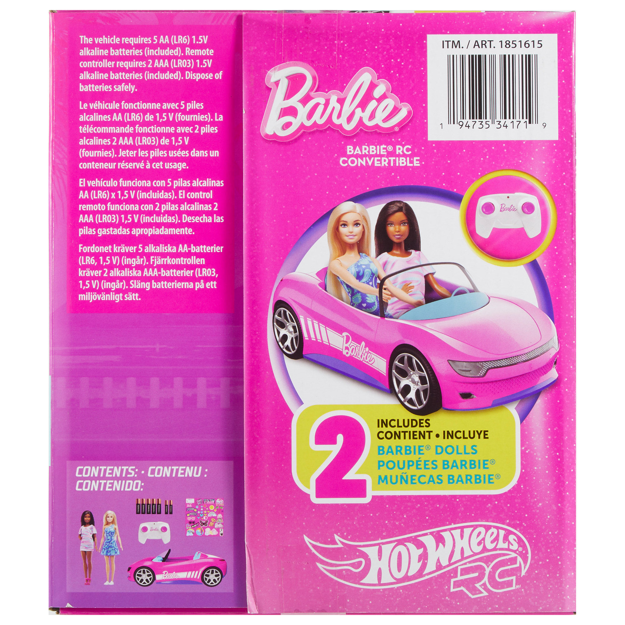 Barbie Rc Suv Hot Wheels Barbie Radio Control Convertible Car Pink