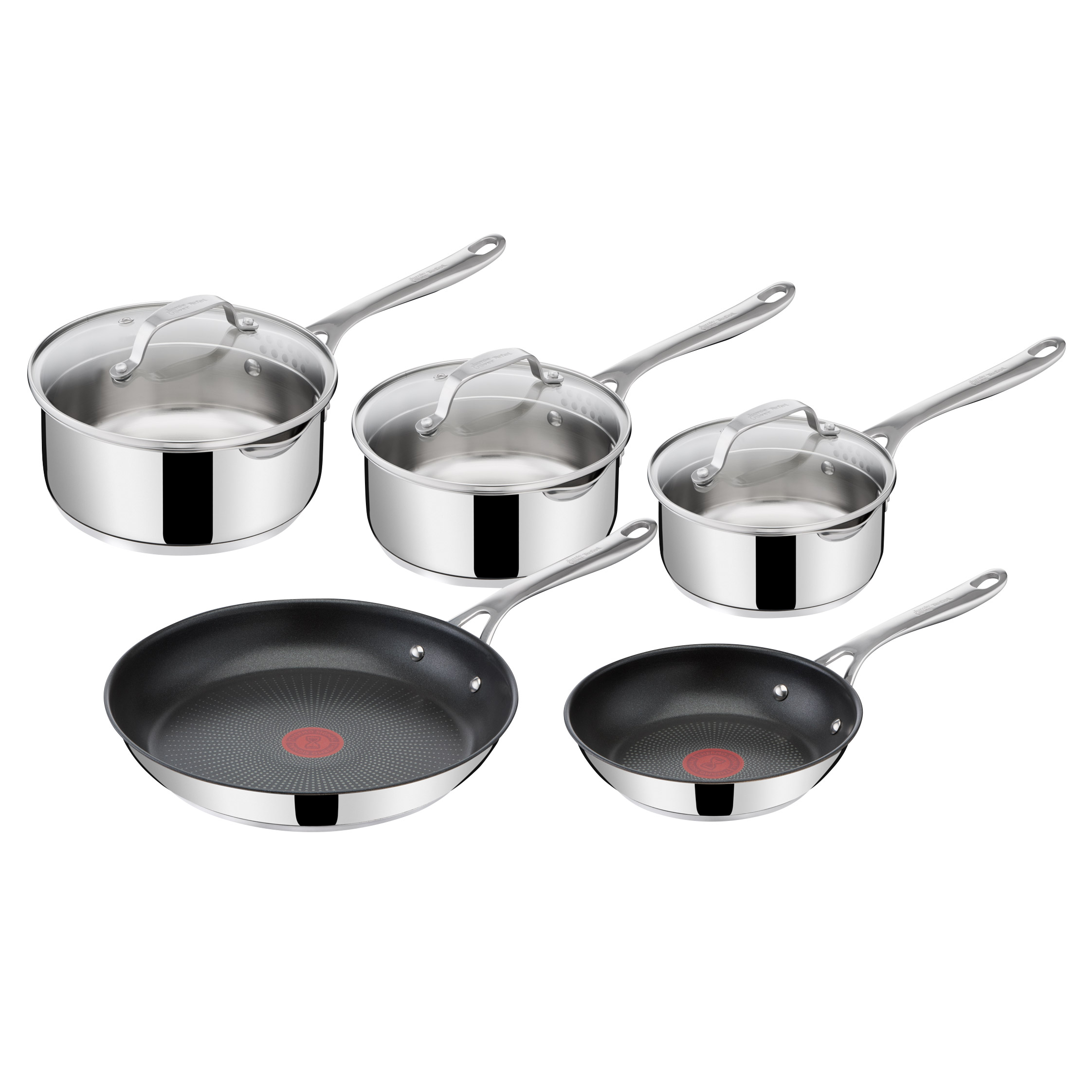 Jamie Oliver by T-fal Cooks Direct Stainless Steel Cookware Set, 8-piece