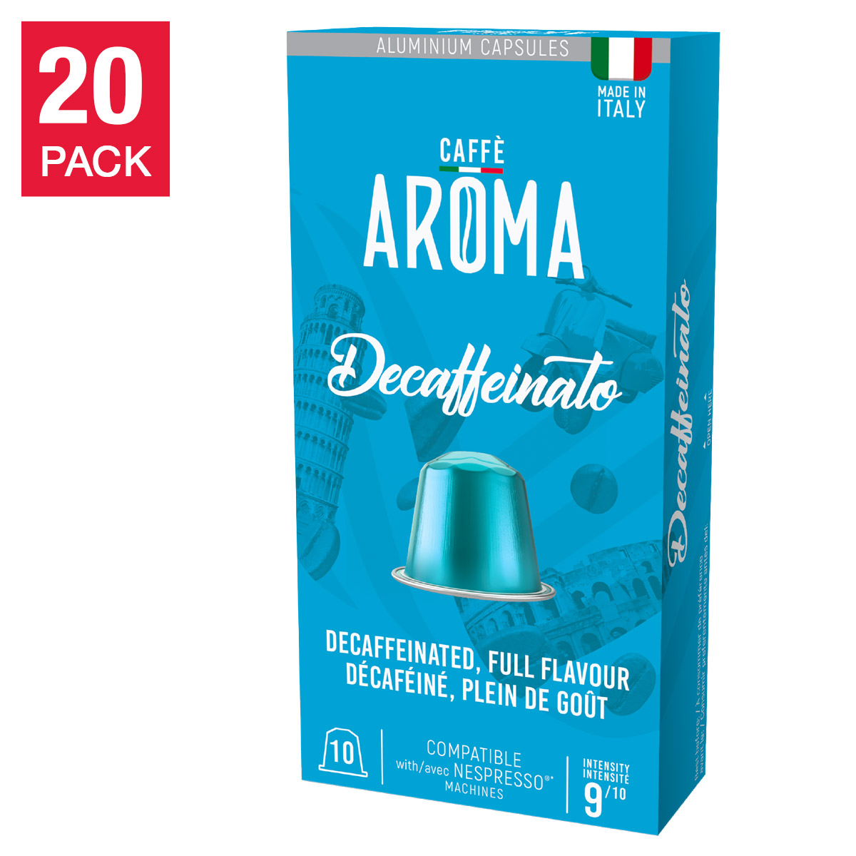 Caffé Aroma - Decaffeinato Nespresso Pods, 200-count