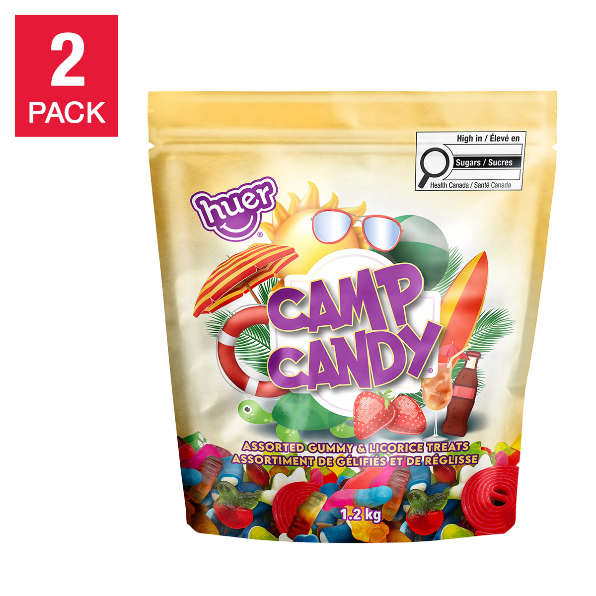 Huer - Assorted Gummy and Licorice Treats, 2 × 1.2 kg