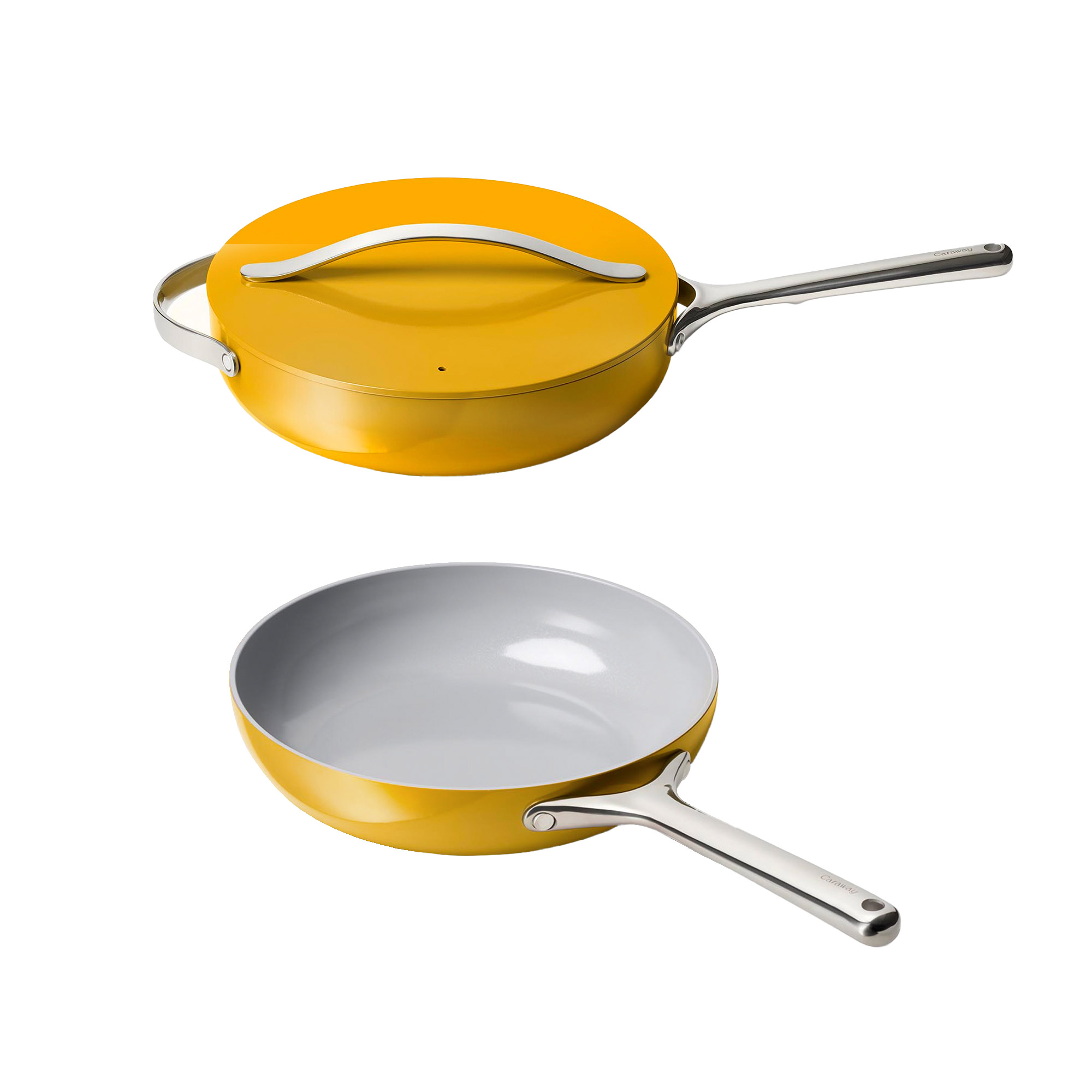 Caraway 3-piece Ceramic Non-Stick Sauté Pan Set