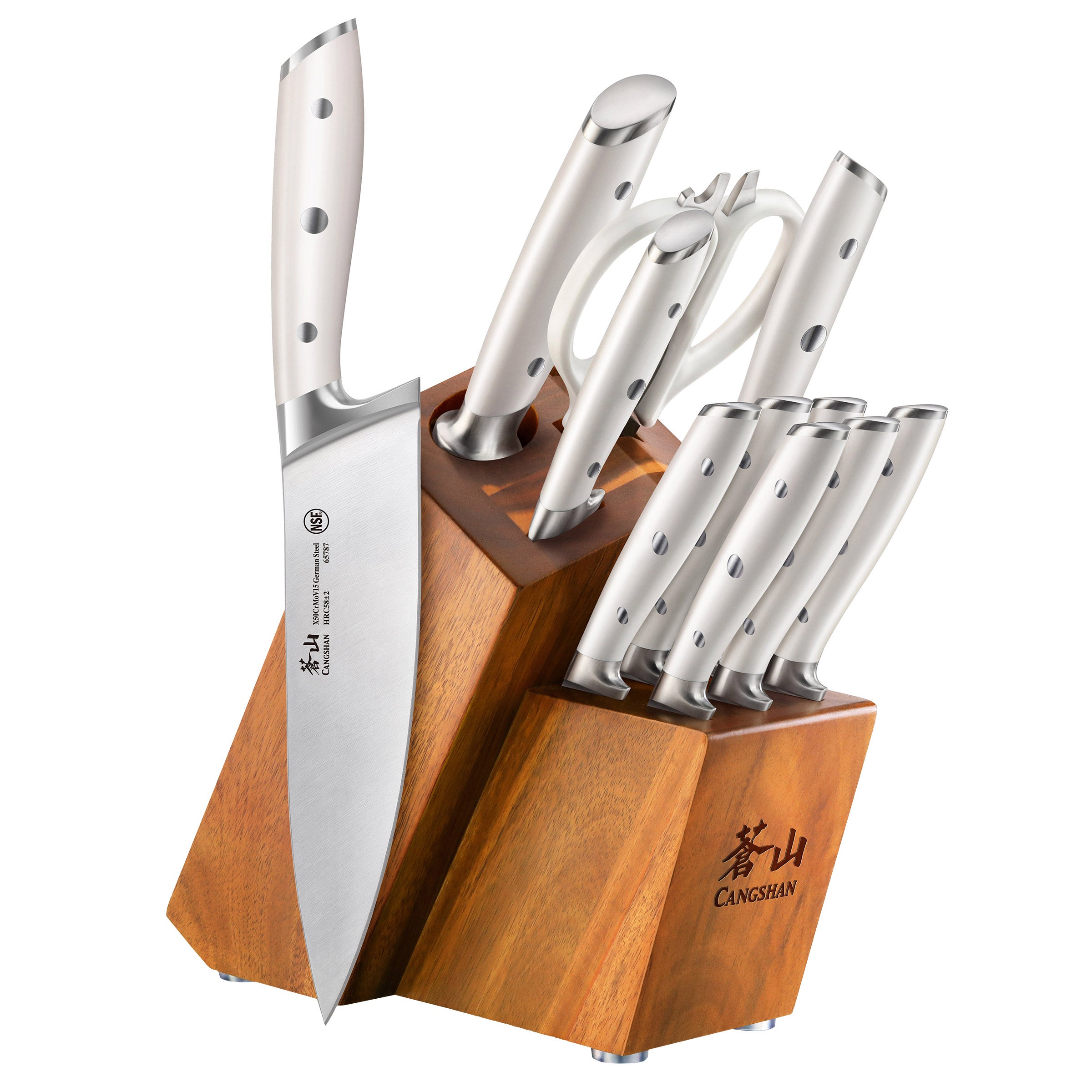 フィッシャーマン　サンマジグ　200g Cangshan Alps Series German Steel 12-piece Knife Block Set | Costco