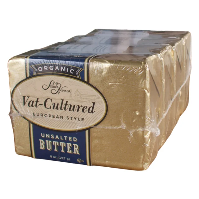 ORGANIC SIERRA NEVADA UNSALTED BUTTER 4 PACK 8 OUNCES EACH