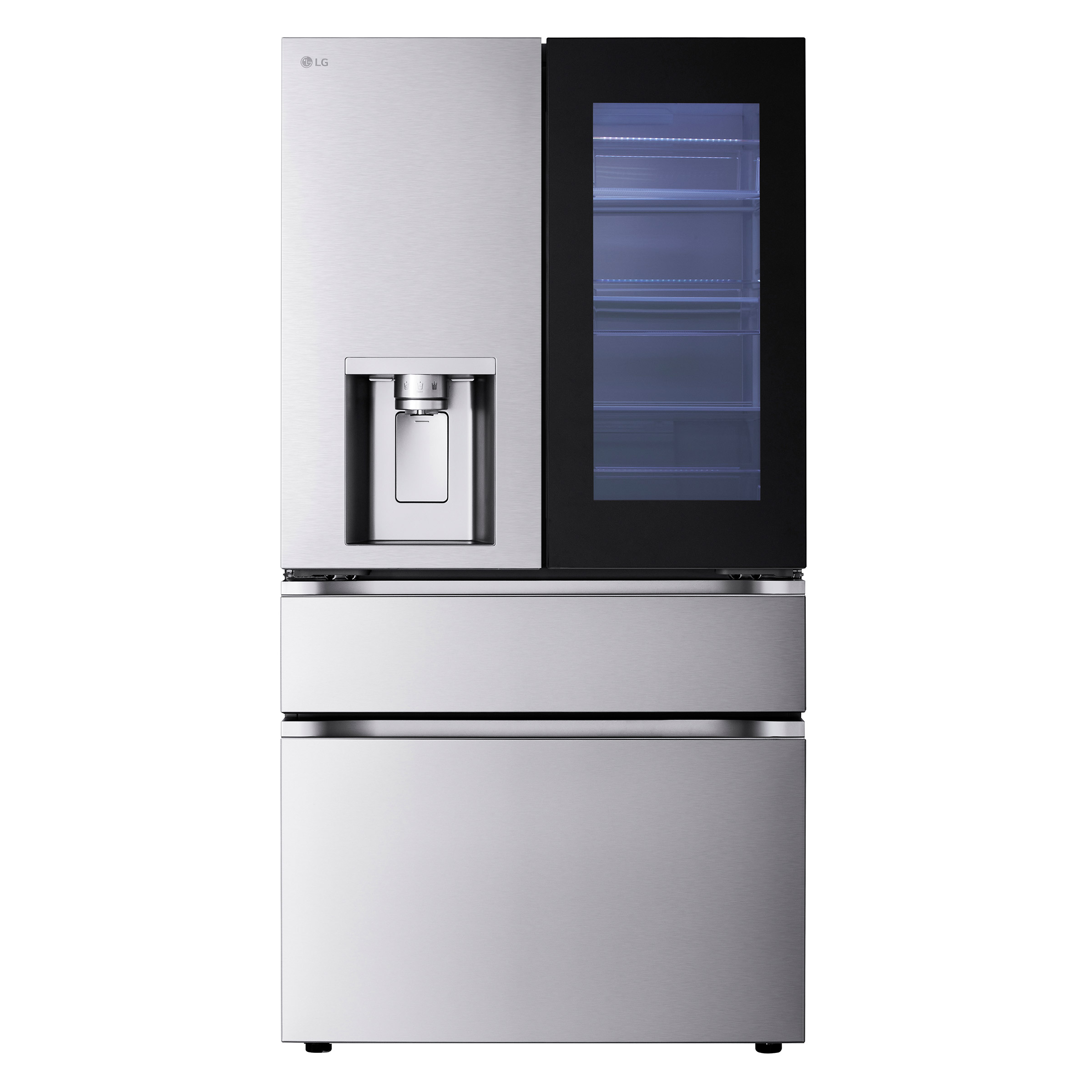 LG 36 in 29 cu ft. Stainless Steel French Door Refrigerator with InstaView Door-in-Door and MyColour