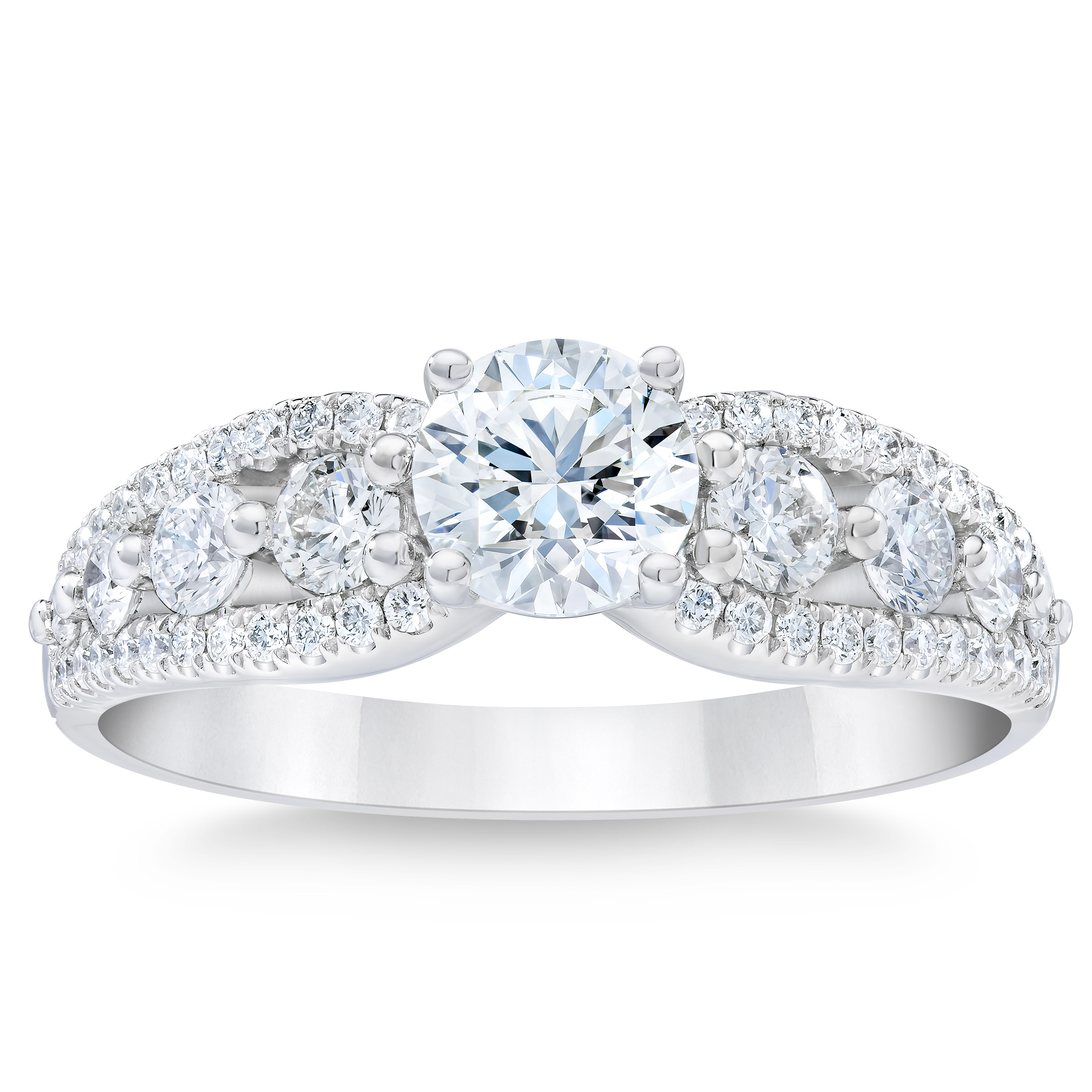 Round Brilliant 1.40 ctw VS2 Clarity  I Color Diamond Platinum Ring