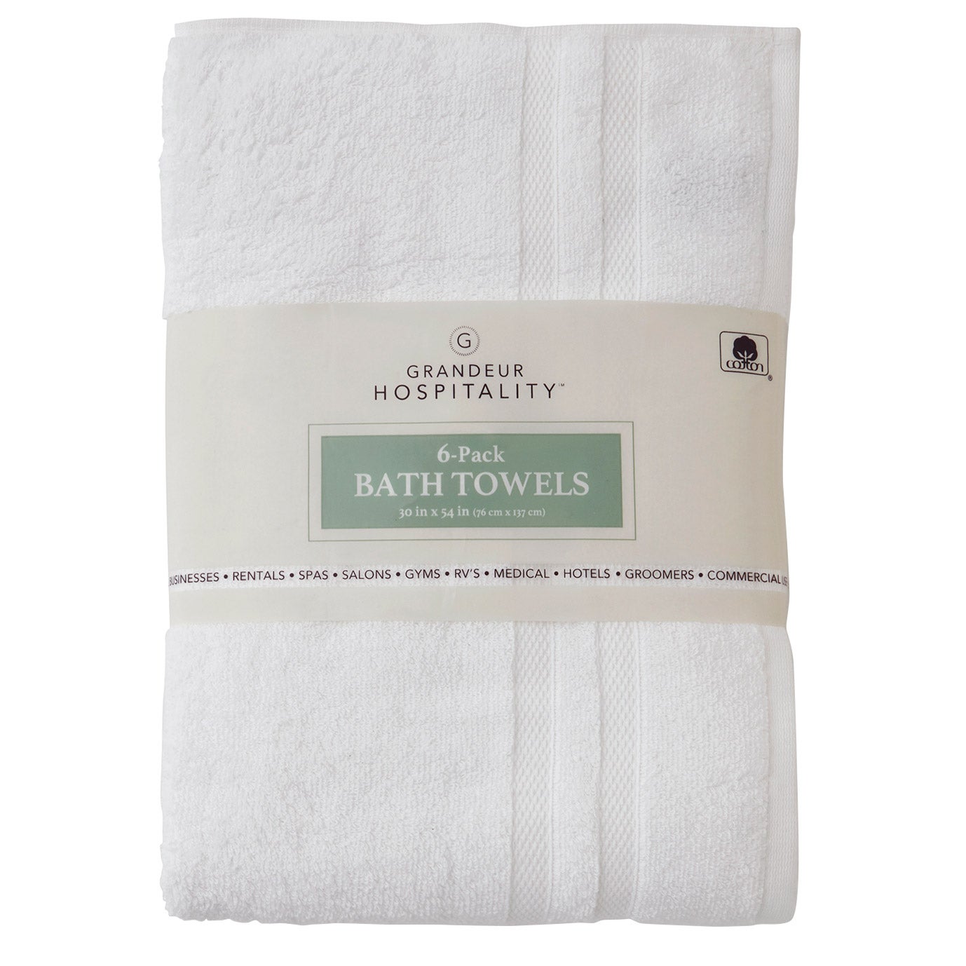 Bath Towel 6-pack - white