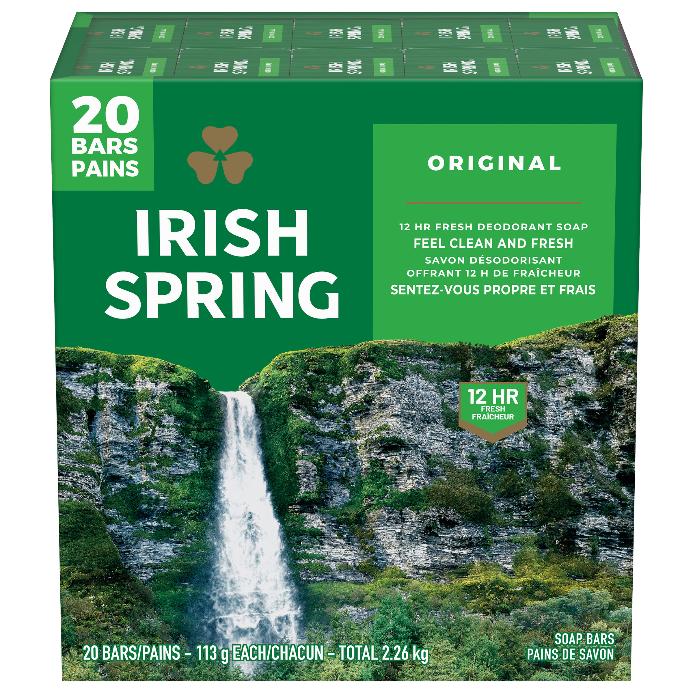 Irish Spring Deodorant Soap, 113 g, 20-pack