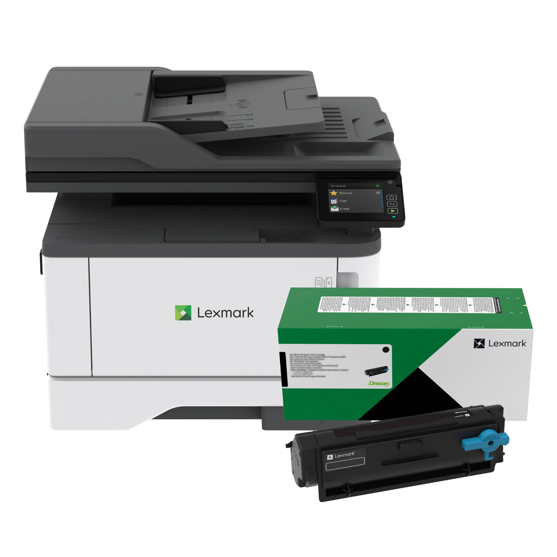 Lexmark MX431adw Multi-function Monochrome Laser Printer with 1 Black Toner Cartridge (55B100E)