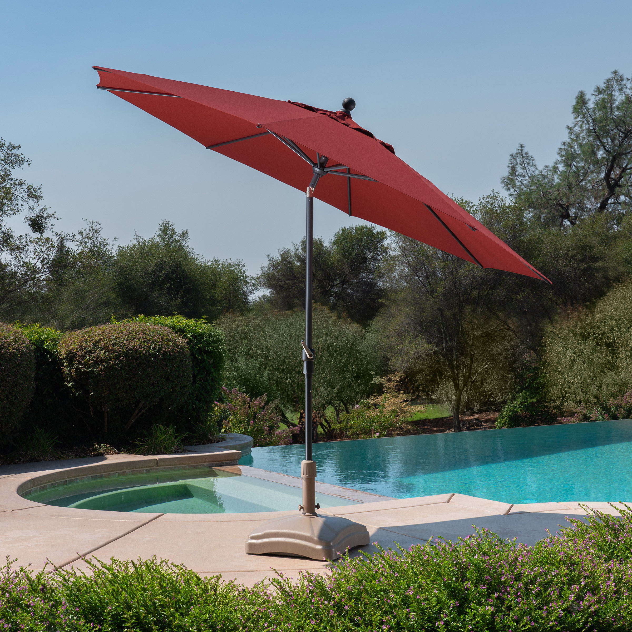 costco red patio umbrella ProShade 10' Auto Tilt Aluminum Umbrella