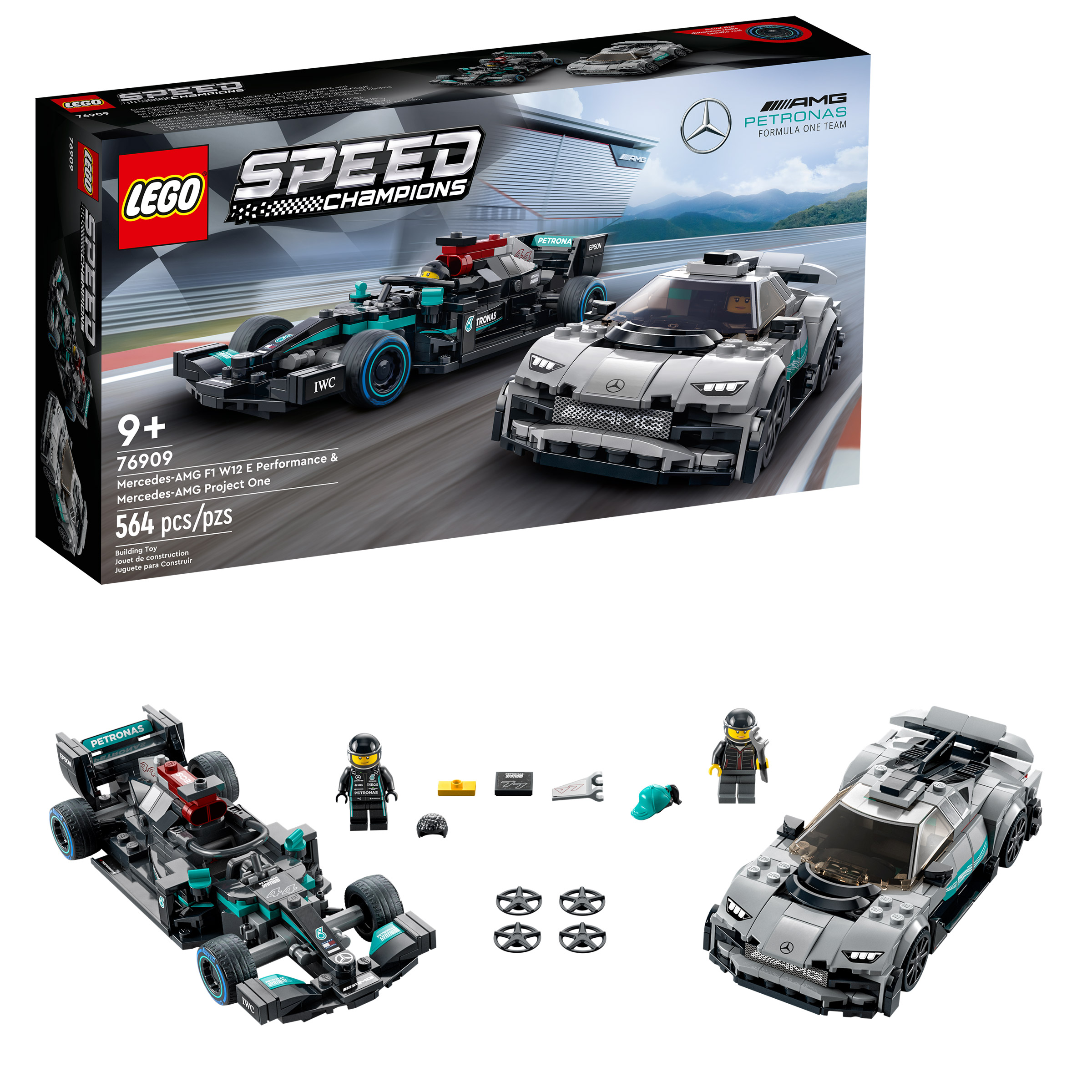 LEGO Speed Champions Mercedes-AMG F1 W12 E Performance & Mercedes-AMG Project One 76909