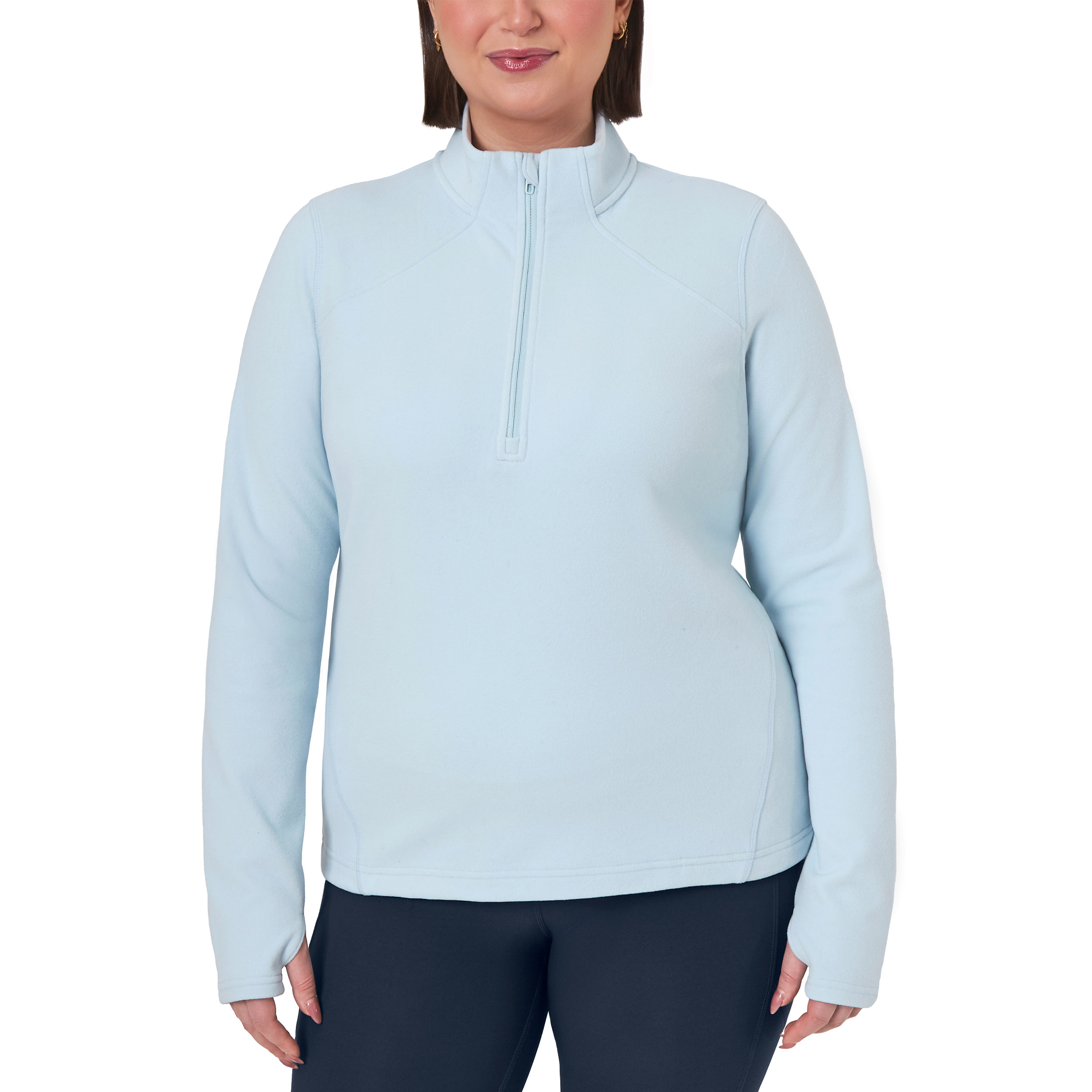 Mondetta Women's Quarter Zip Micro Polar Fleece Pullover