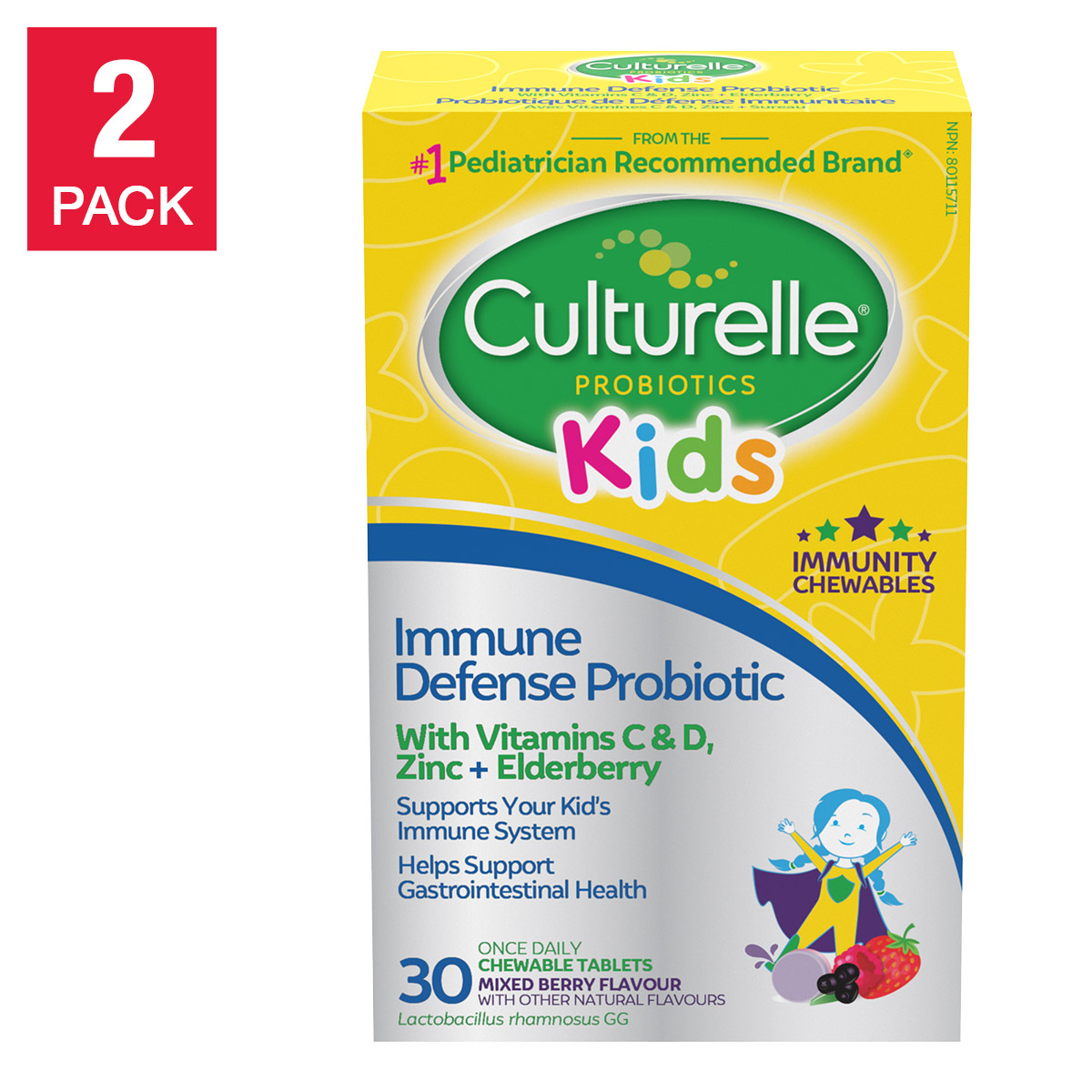 Culturelle Kids Immune Defense chewables, 2 x 30 tablets