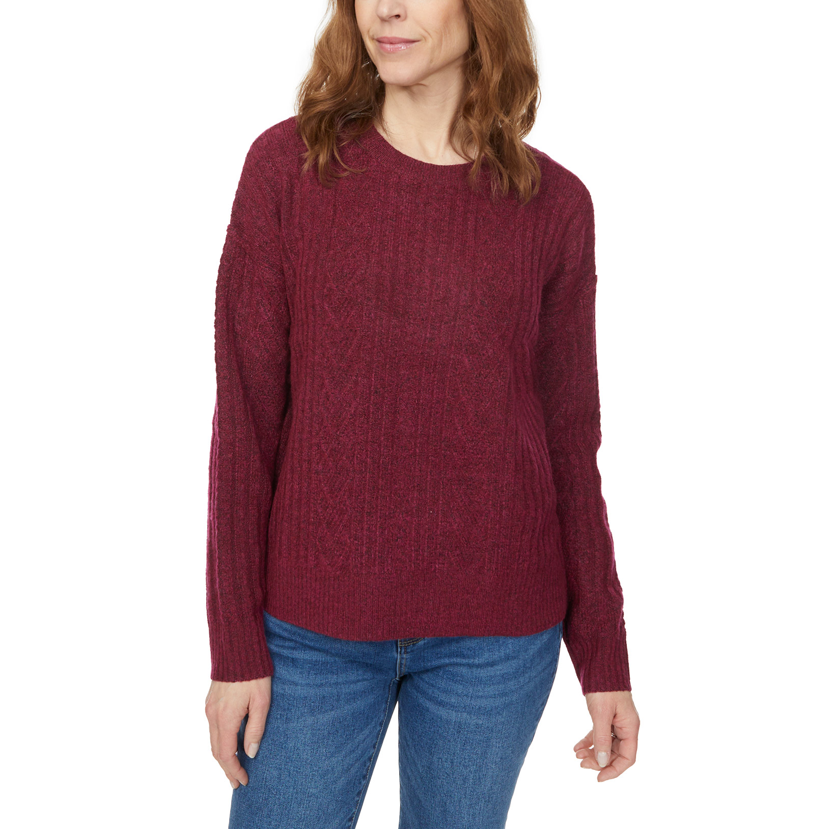 Legendary Outfitters Women's Cable Crewneck Sweater